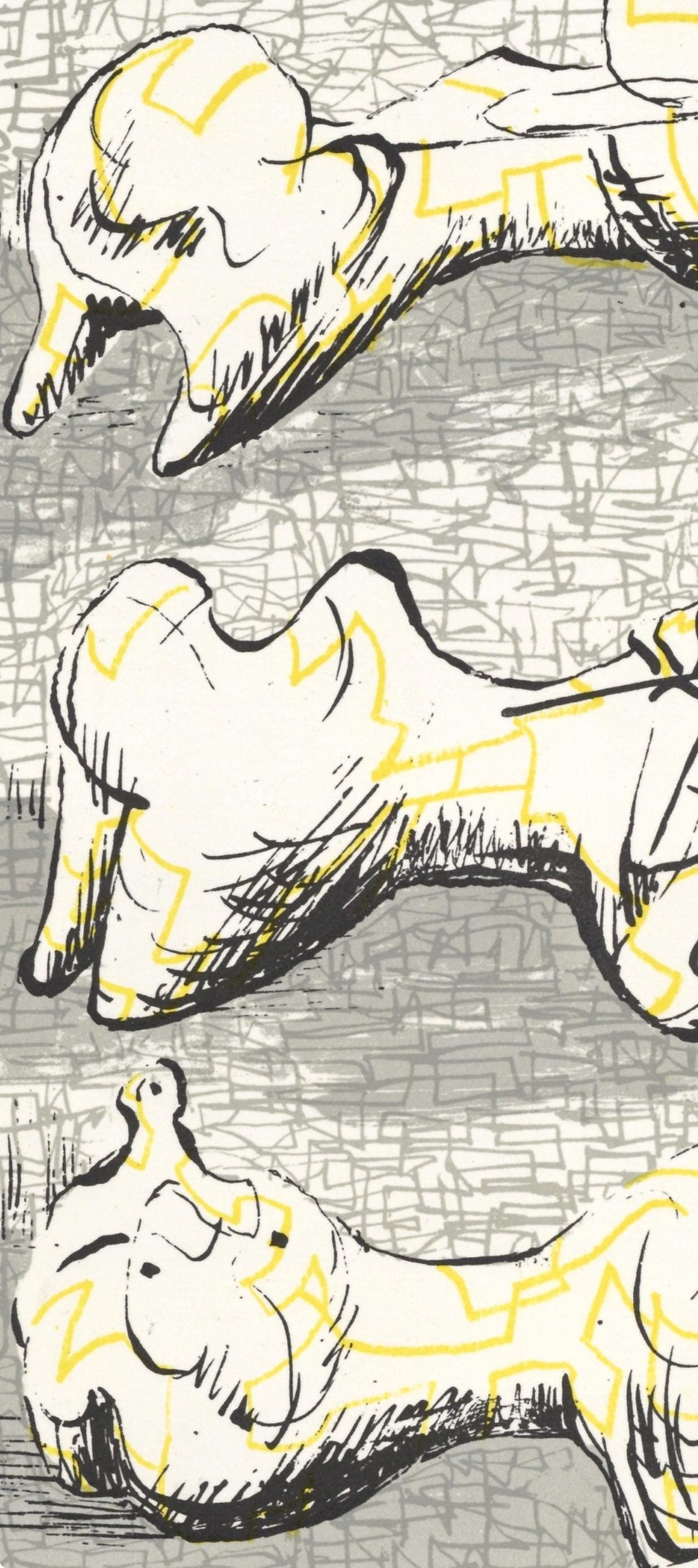 Henry Moore, Composition (Cramer 182), XXe siècle, Limited Edition Lithograph