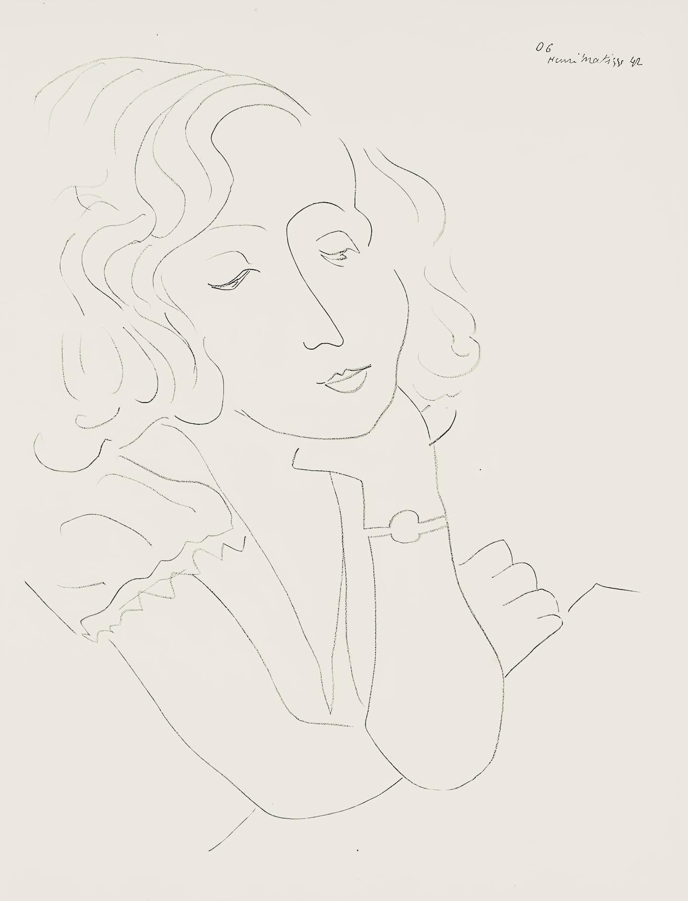 Henri Matisse, Série O, var. 6 (Duthuit 9), Henri Matisse, Dessins, Thèmes et variations, Limited Edition Lithograph