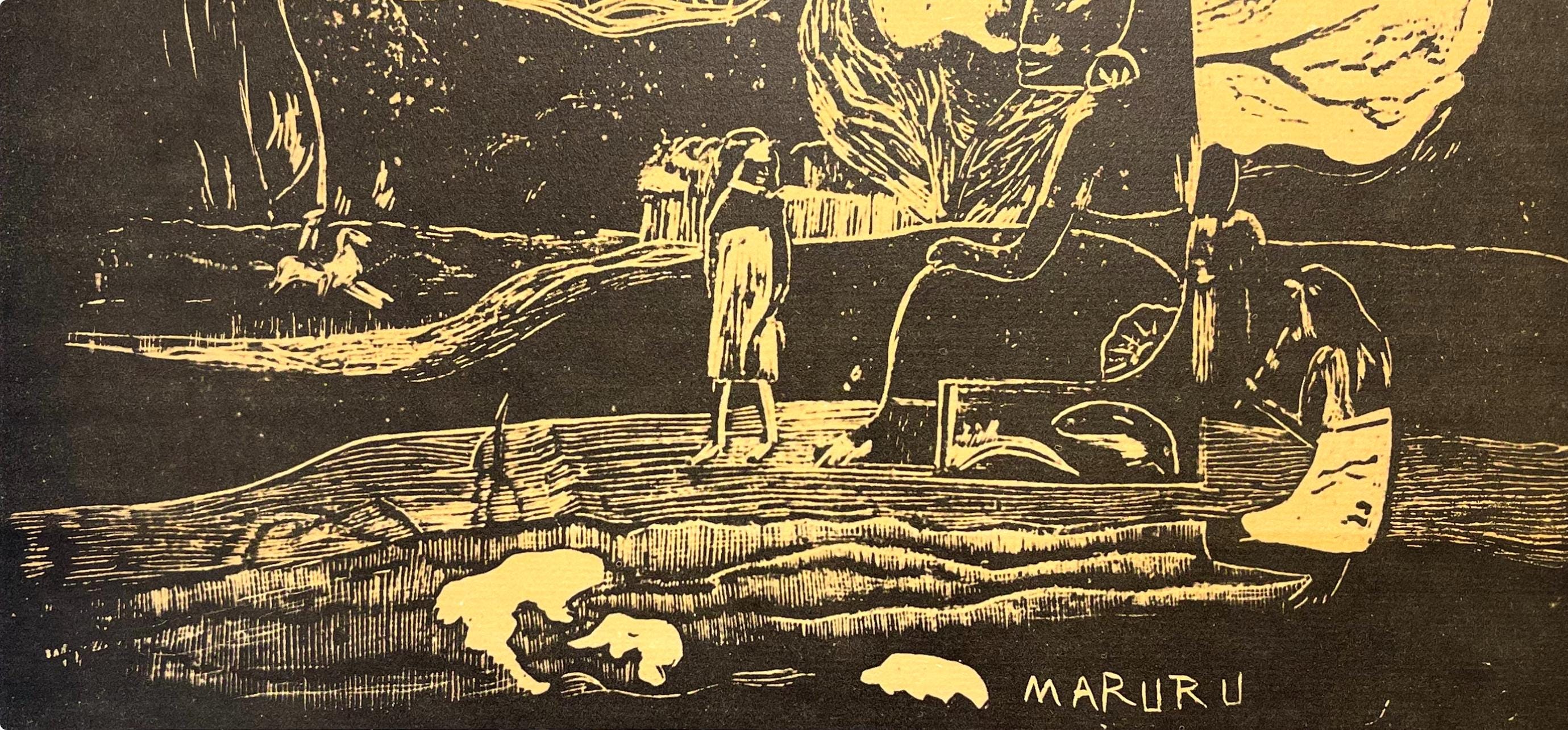 Paul Gauguin, Offerings of Gratitude (Maruru), Gauguin, Limited Edition Woodcut
