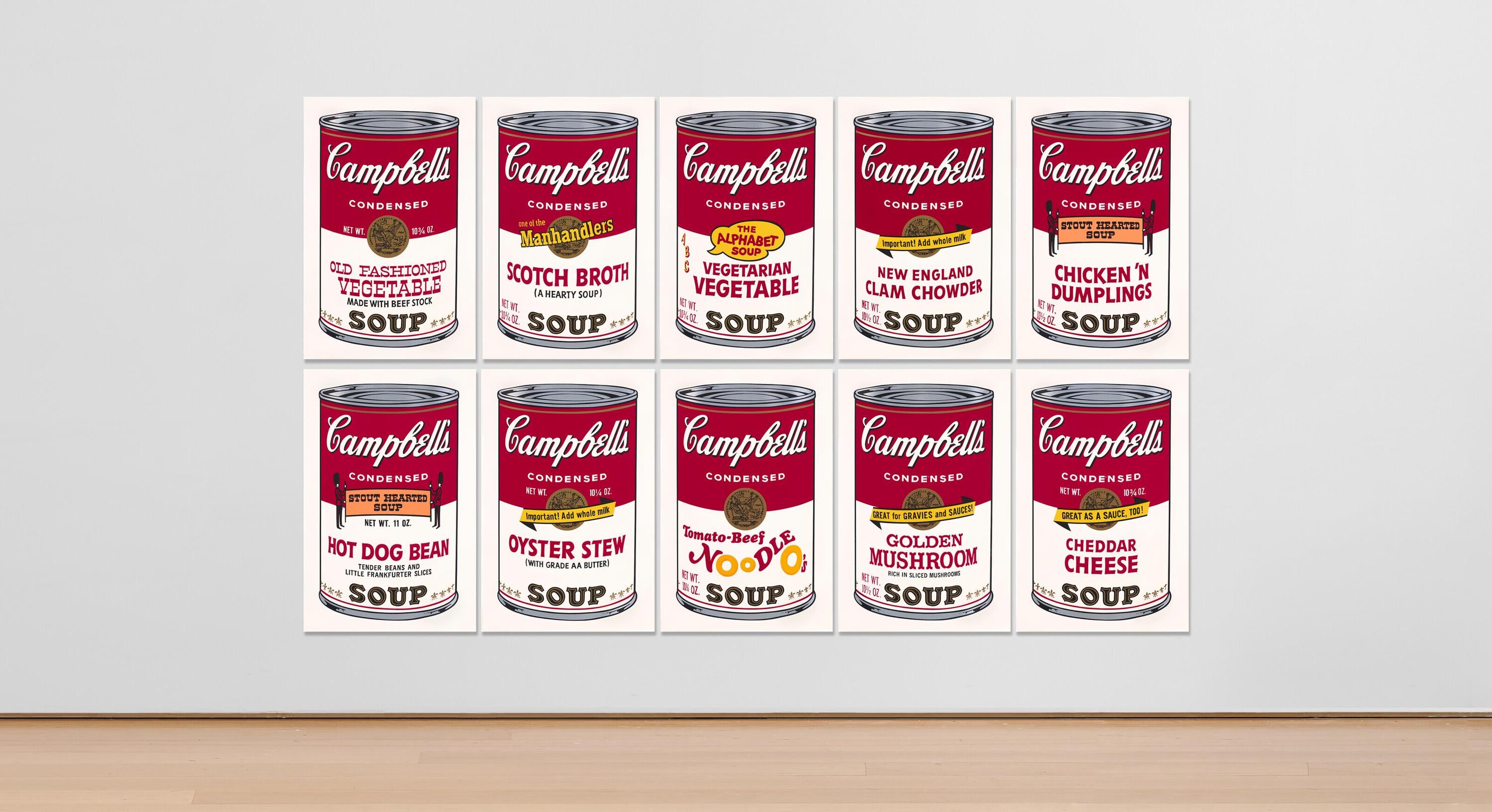 Andy Warhol, Campbell’s Soup II, Suite of Ten, Official Limited Edition, Sunday B. Morning, Silkscreens