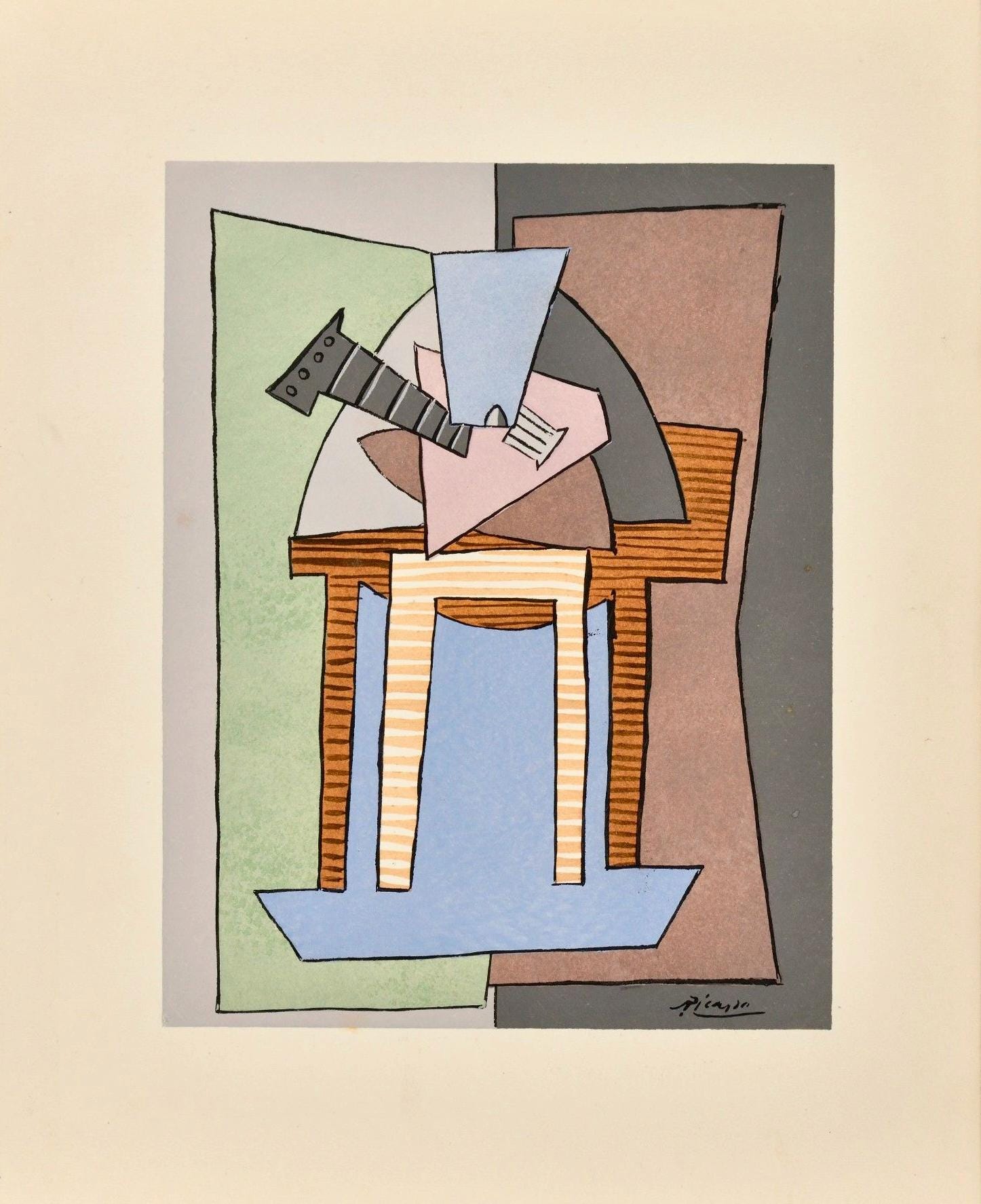 Pablo Picasso, Composition (Cramer 15; Bloch 56), Picasso, Oeuvres 1920-1926, Limited Edition Lithograph