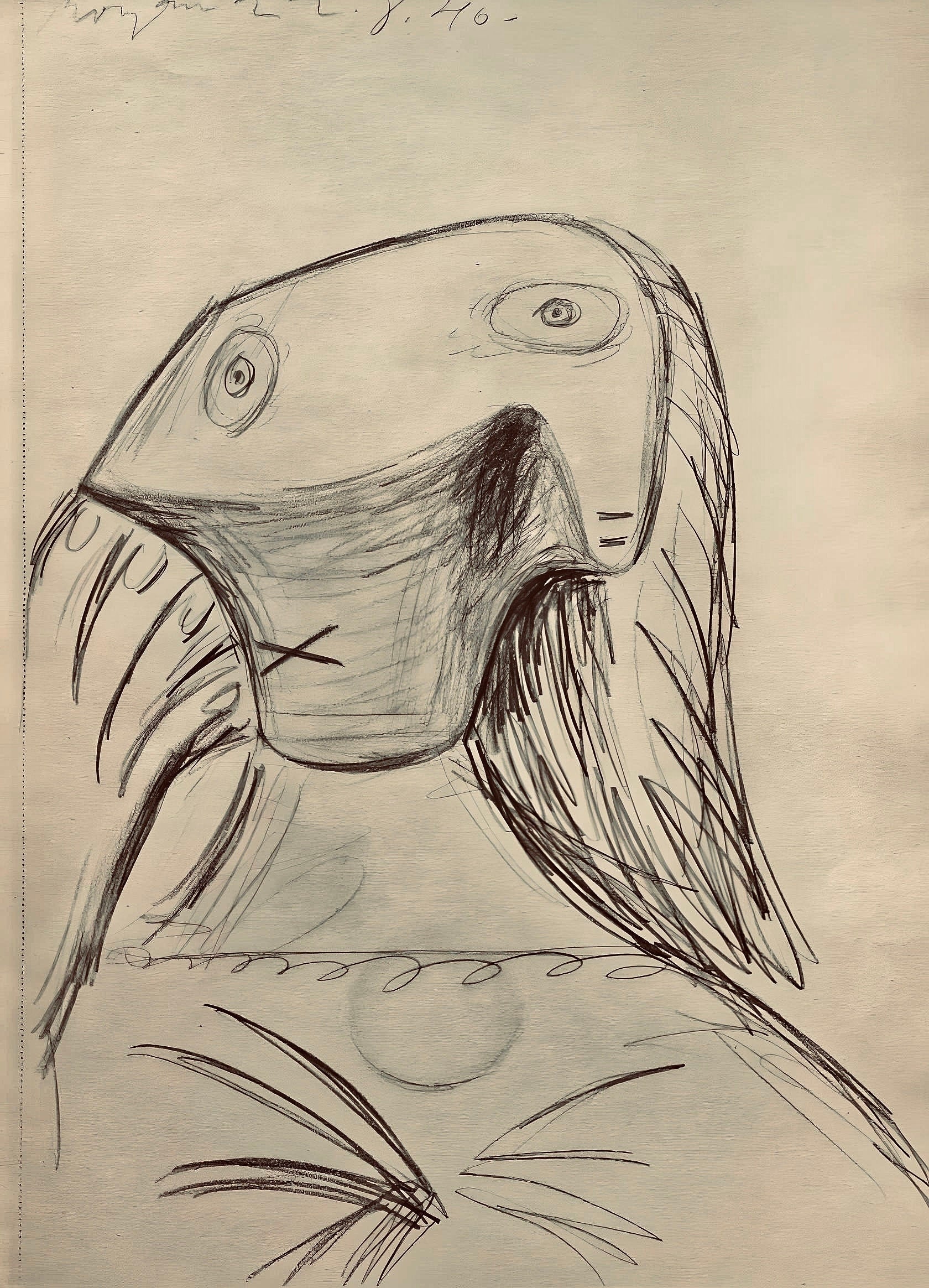 Pablo Picasso, Composition, Carnet de dessins de Picasso, Cahiers d’Art, Limited Edition Lithograph