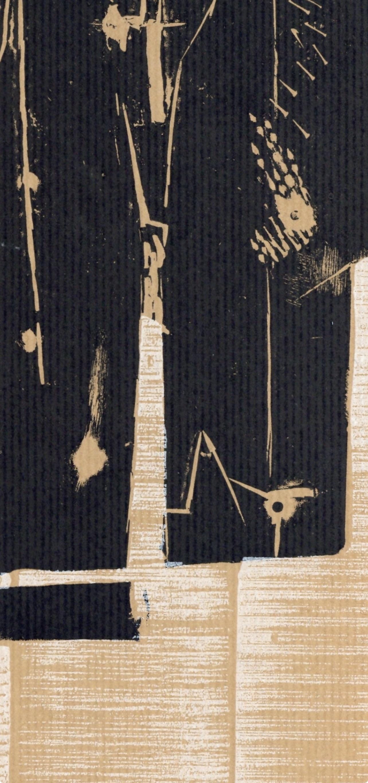 Pietro Consagra, Composition, XXe siècle, Limited Edition Woodcut