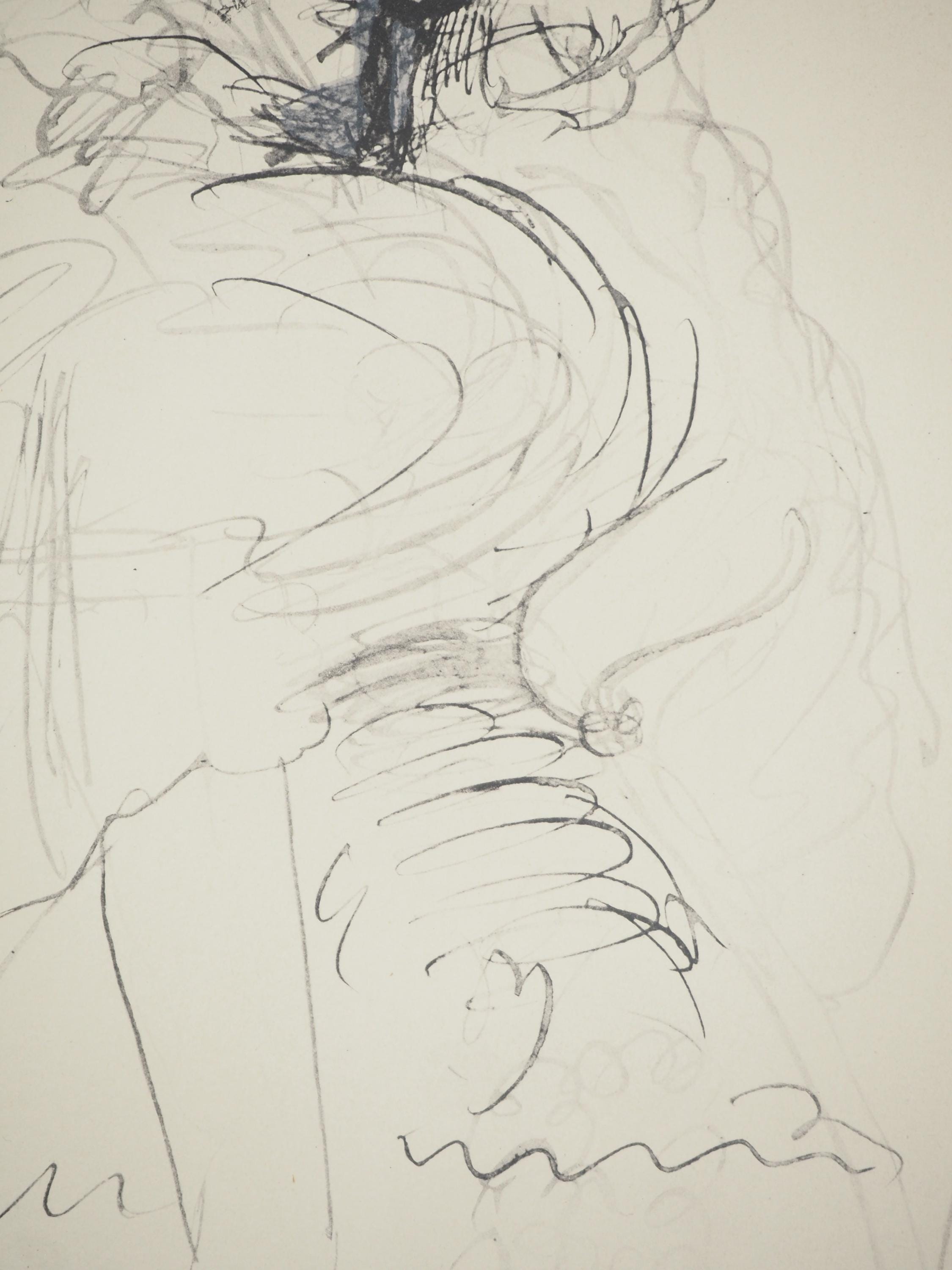 Pablo Picasso, Composition (Orozco 238), Picasso, La flûte double, Limited Edition Lithograph