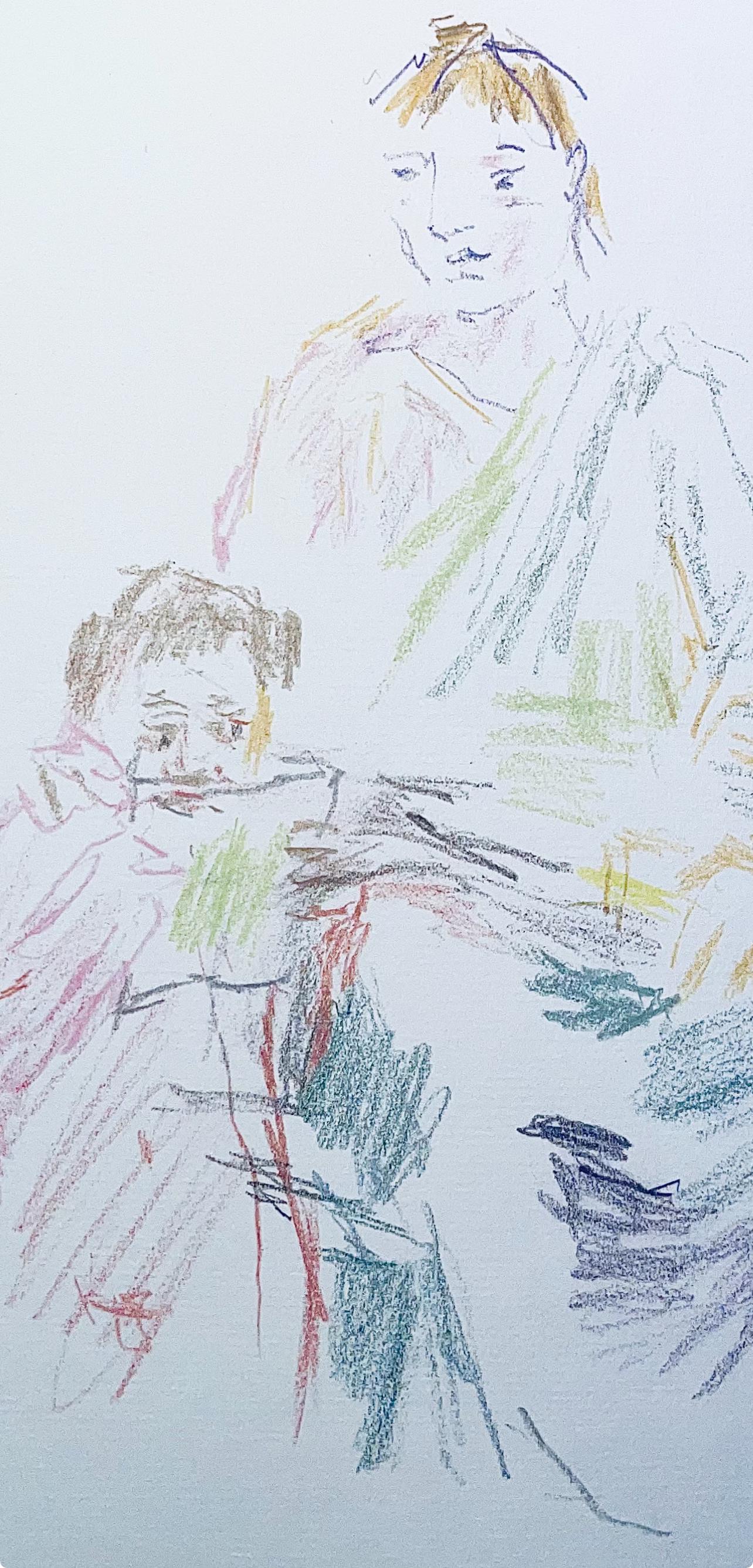 Oskar Kokoschka, Composition, Skizzenbuch der Italienischen Reise 1963, Limited Edition Lithograph