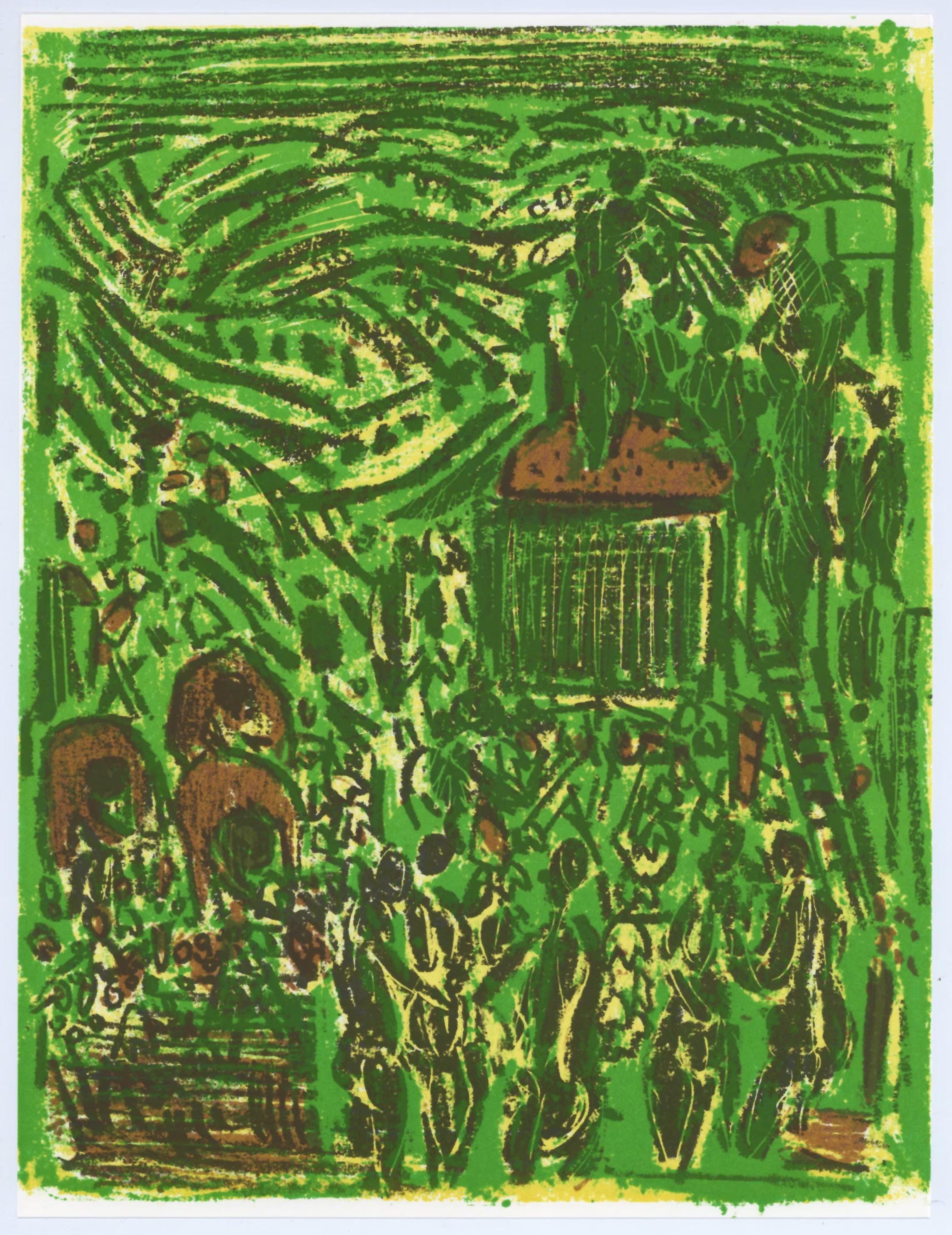 André Cottavoz, Composition, L'Odyssée, Limited Edition Lithograph