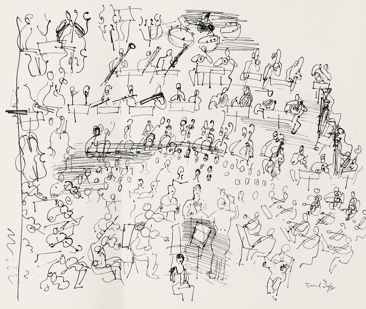 Raoul Dufy, Dessin, Lettre à mon peintre Raoul Dufy, Limited Edition Lithograph