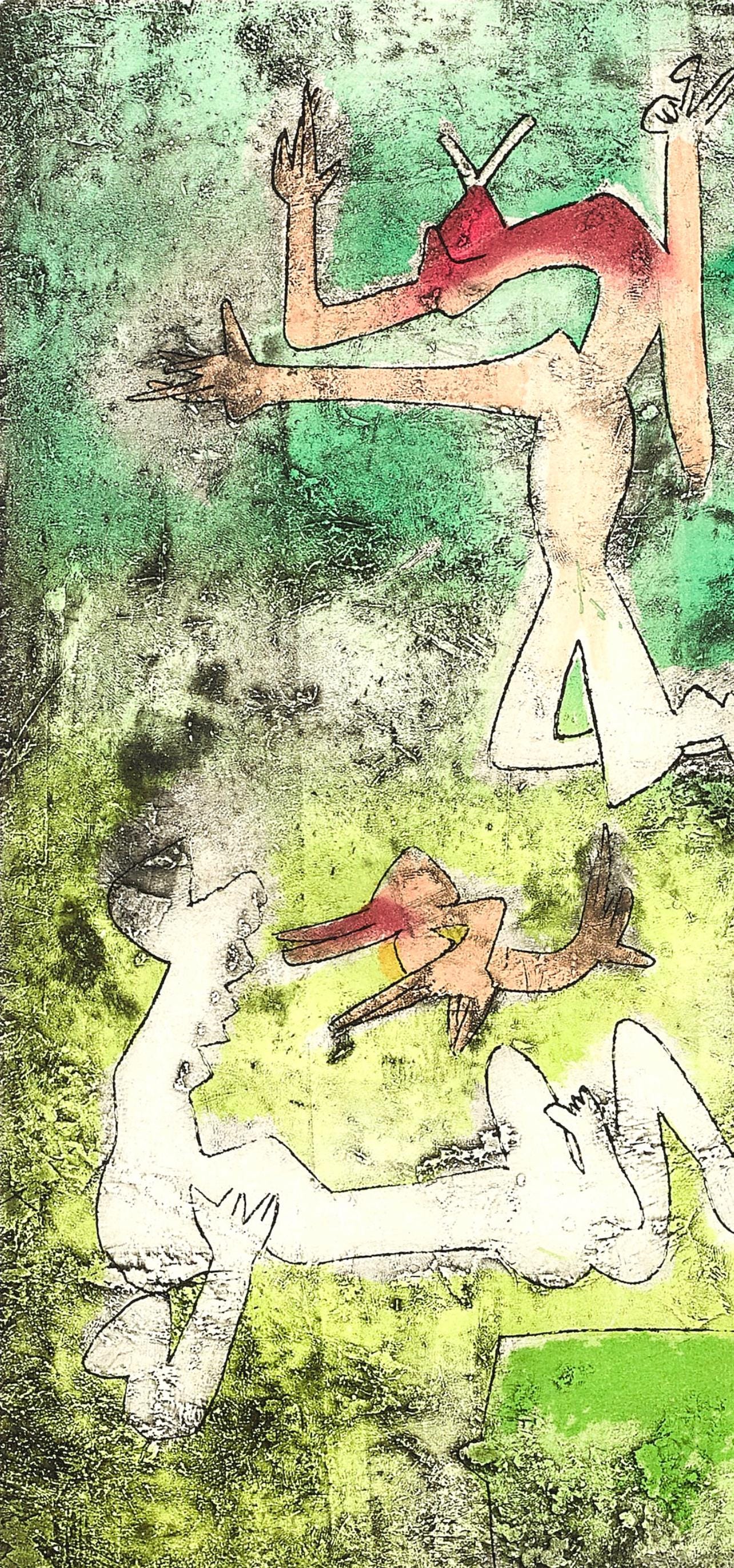 Roberto Matta, Composition (Sabatier 393), Centre Noeuds, Limited Edition Etching