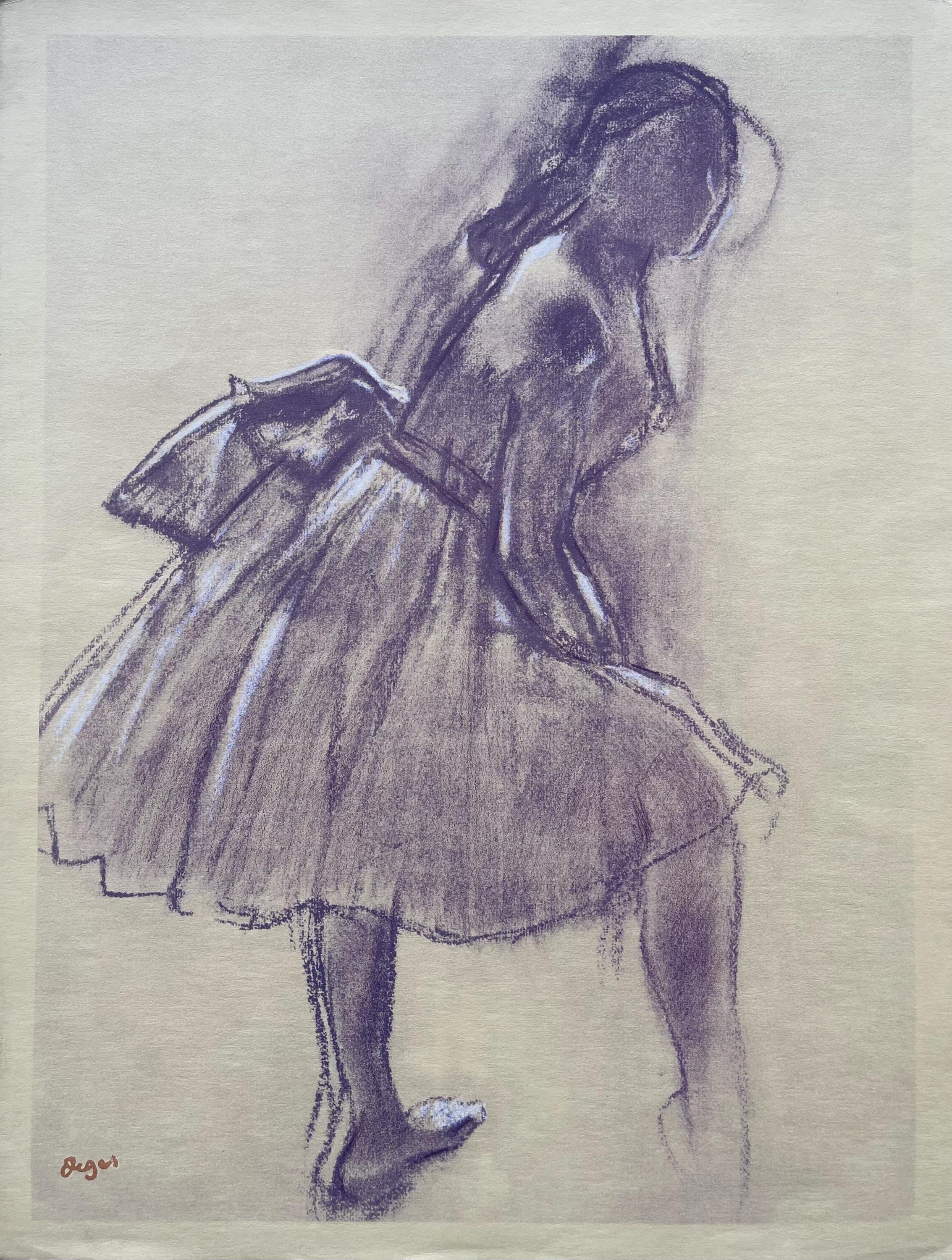 Edgar Degas, Dancer standing, in profile, Ten Ballet Sketches, Limited Edition Lithograph