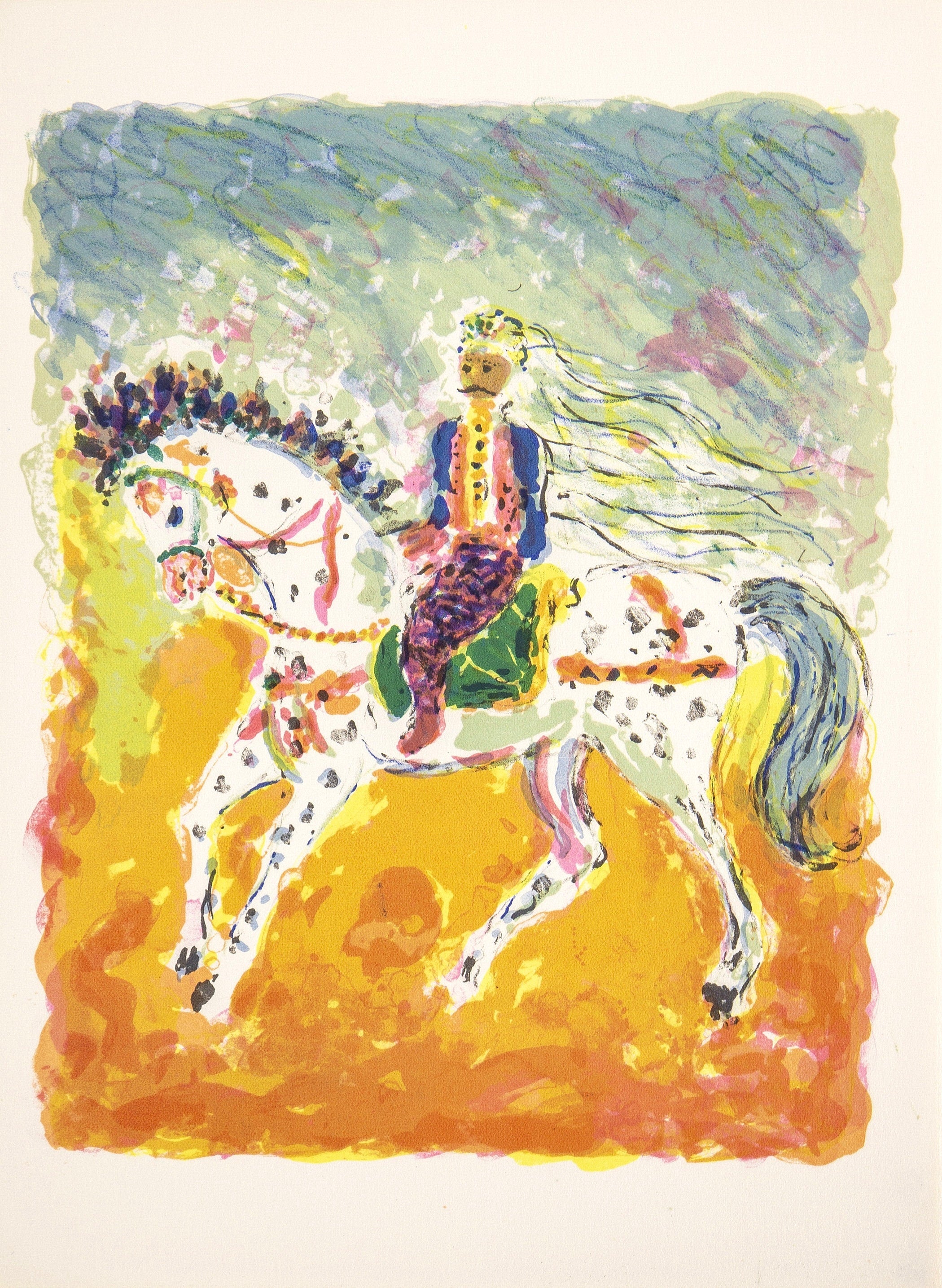 Constantin Terechkovitch, Cavalier tunisien, Souvenirs et portraits d'artistes, Limited Edition Lithograph