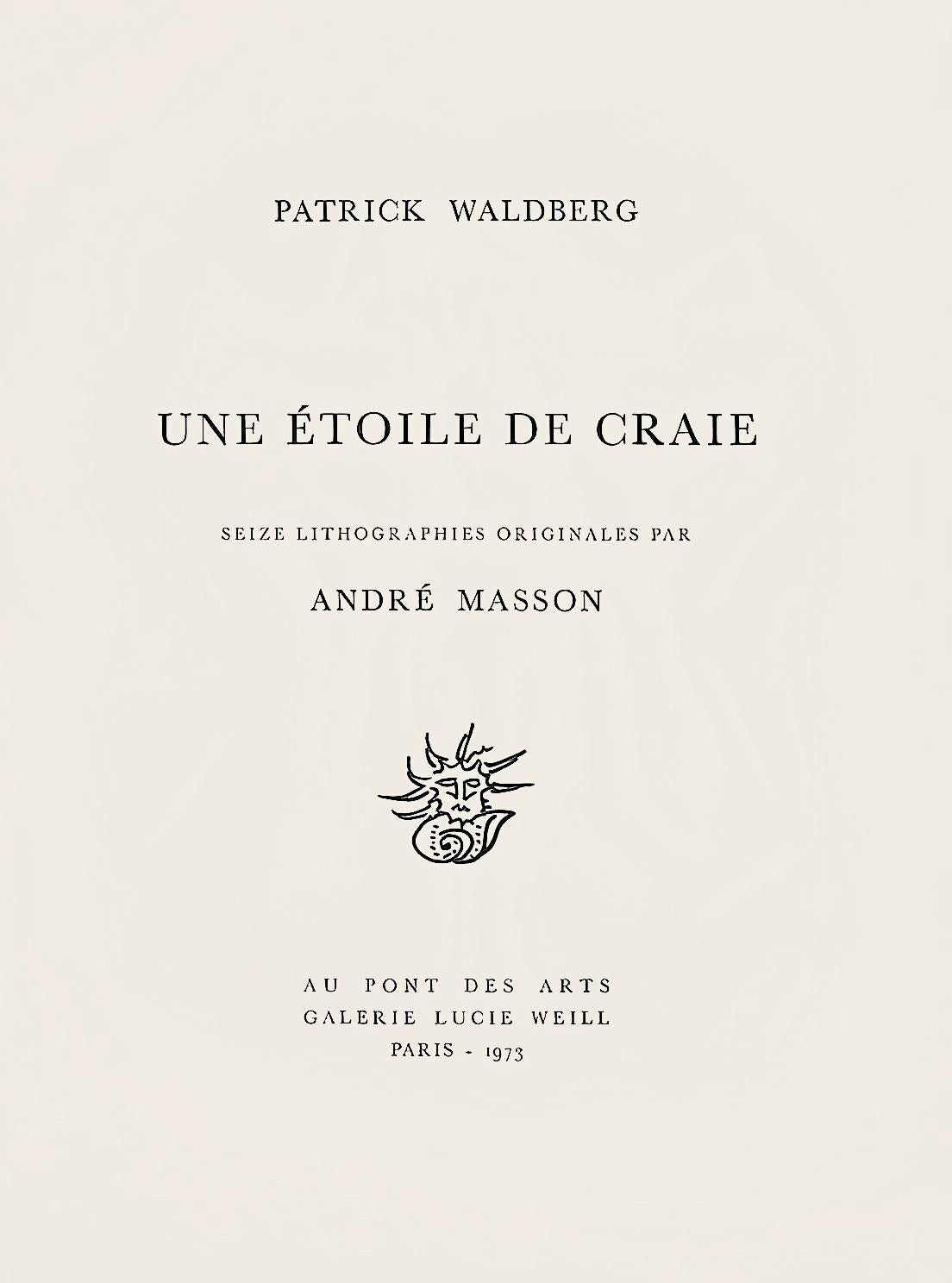 André Masson, Composition (Cramer 97), Une Étoile de Craie, Limited Edition Lithograph