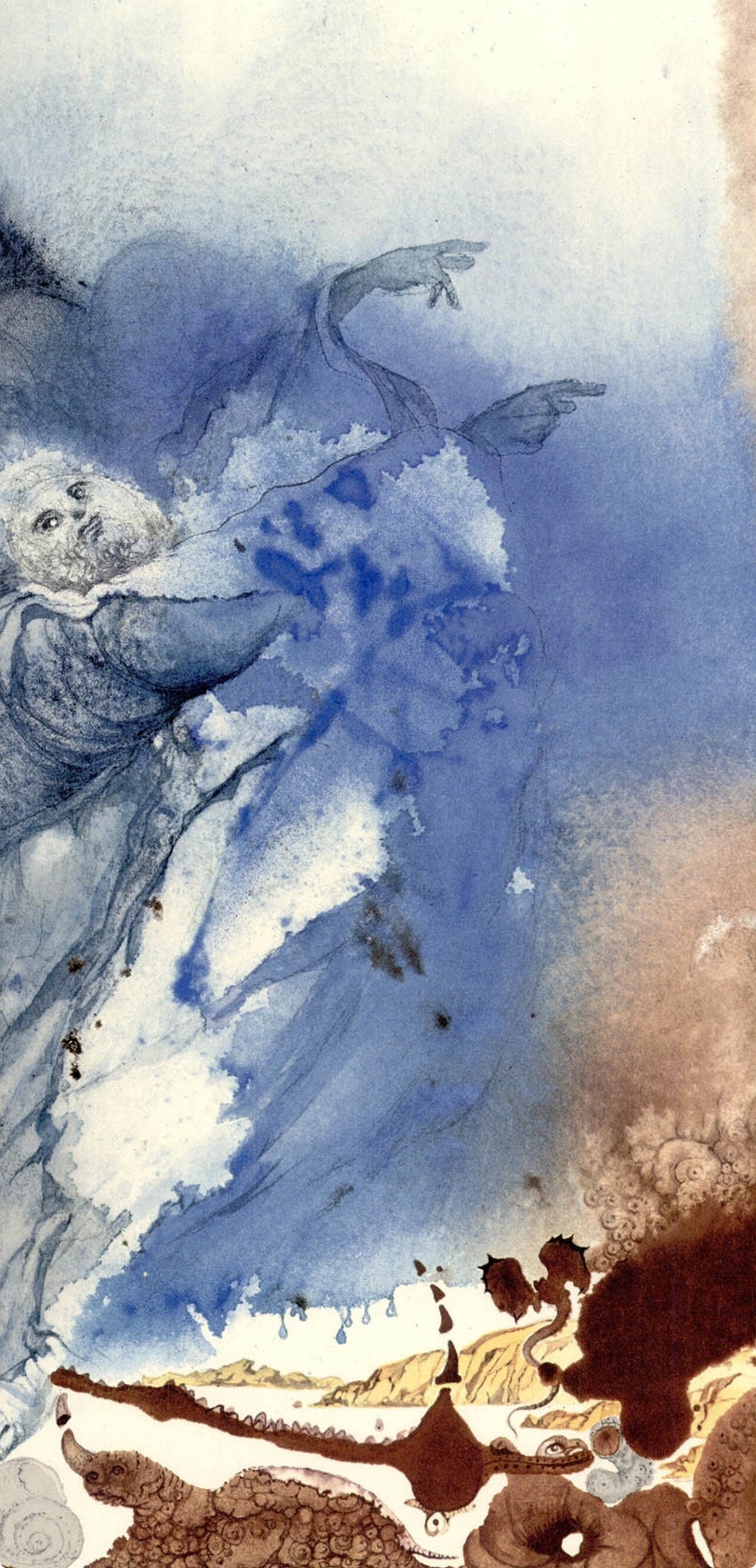 Salvador Dali, Composition (Michler/Löpsinger 1600; Field 69-3), Biblia Sacra, Limited Edition Lithograph