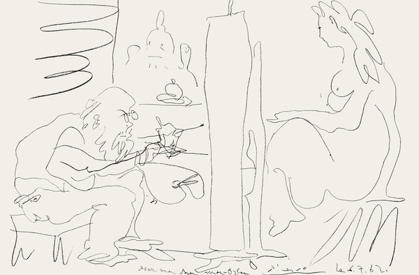 Pablo Picasso, Le Peintre et son Modèle (Mourlot 355; Bloch 1036), Regards sur Paris, Limited Edition Lithograph