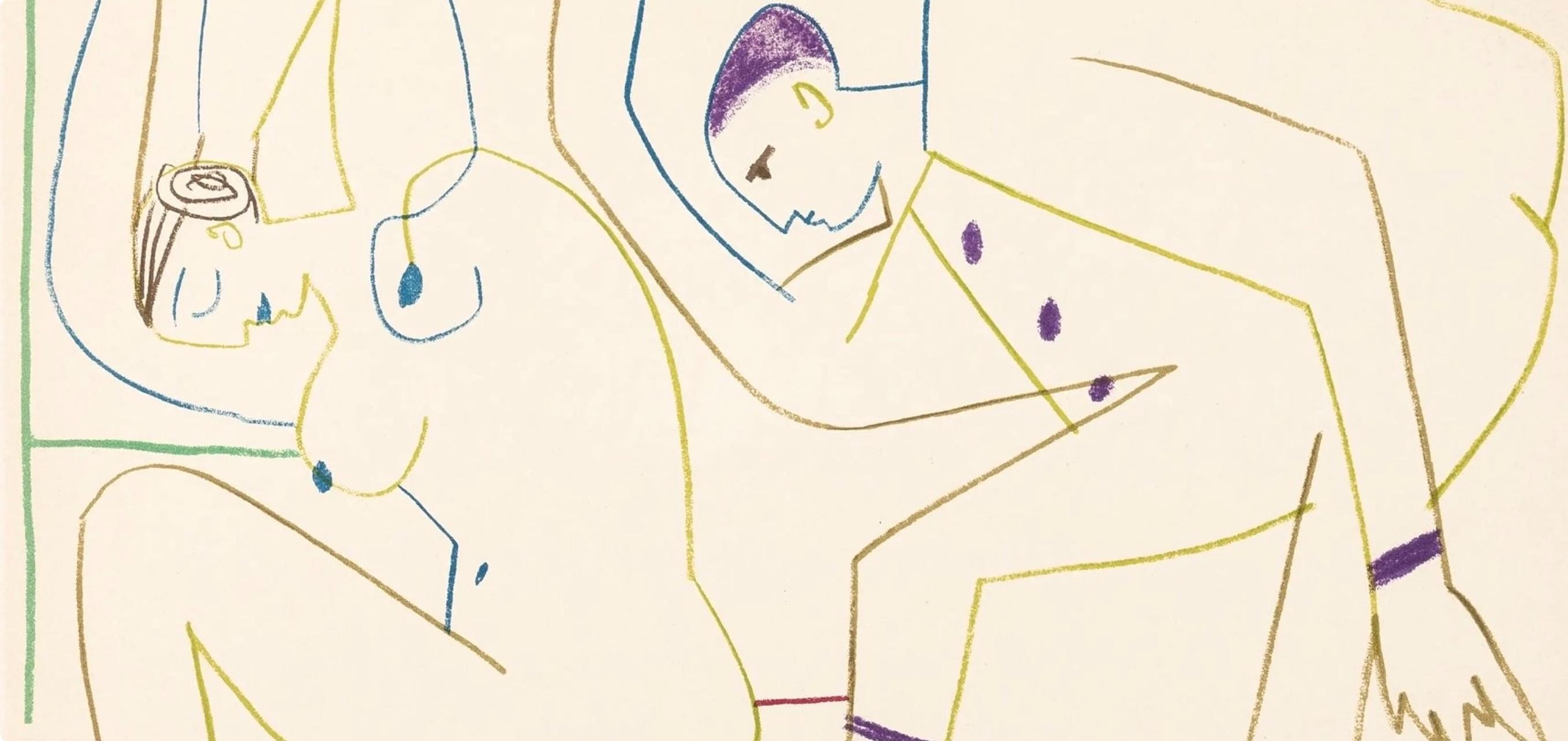 Pablo Picasso, Composition, Picasso and the Human Comedy, Verve: Revue Artistique et Littéraire, Limited Edition Lithograph