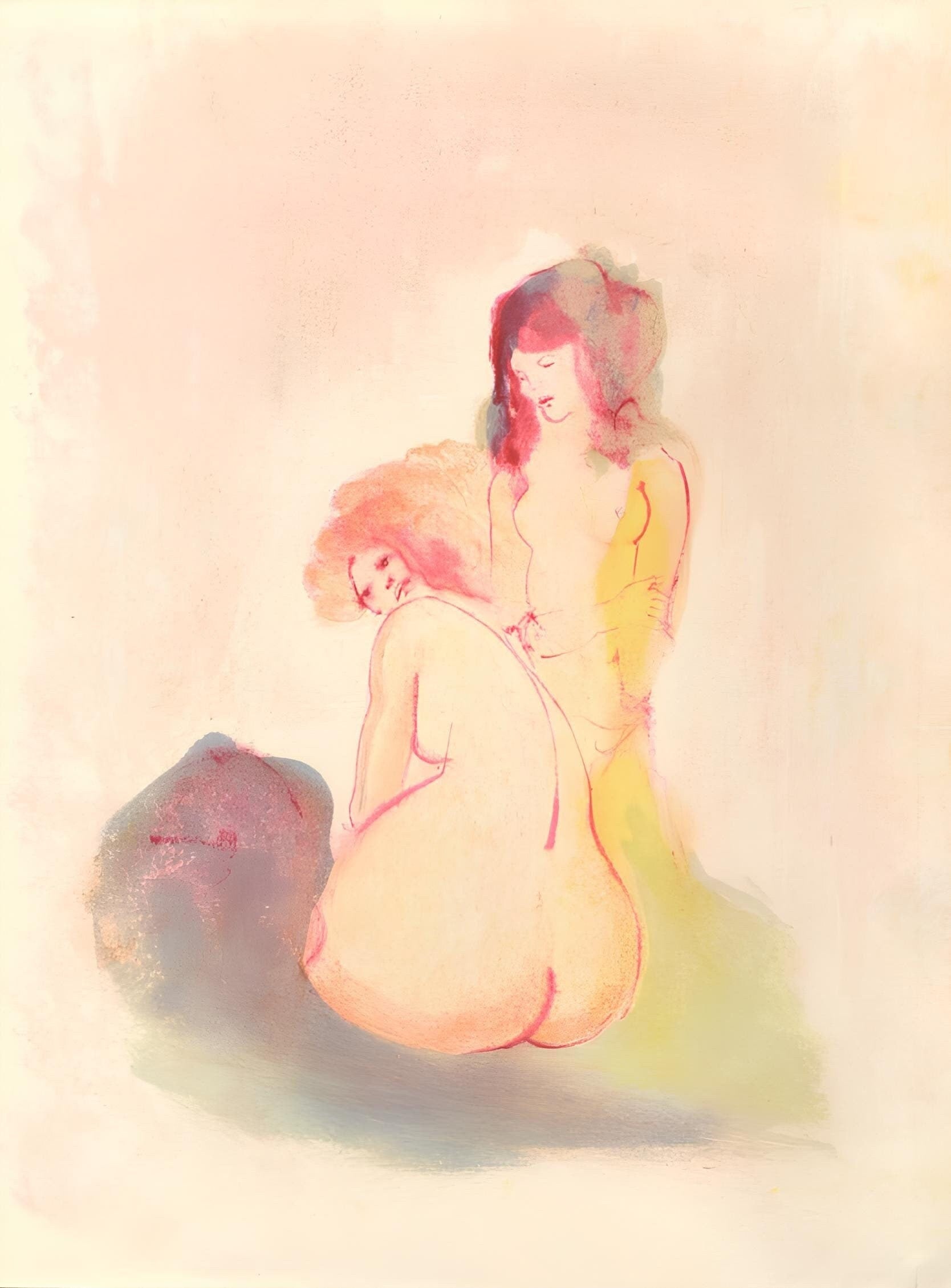 Léonor Fini, Composition, Parallèlement, Limited Edition Lithograph
