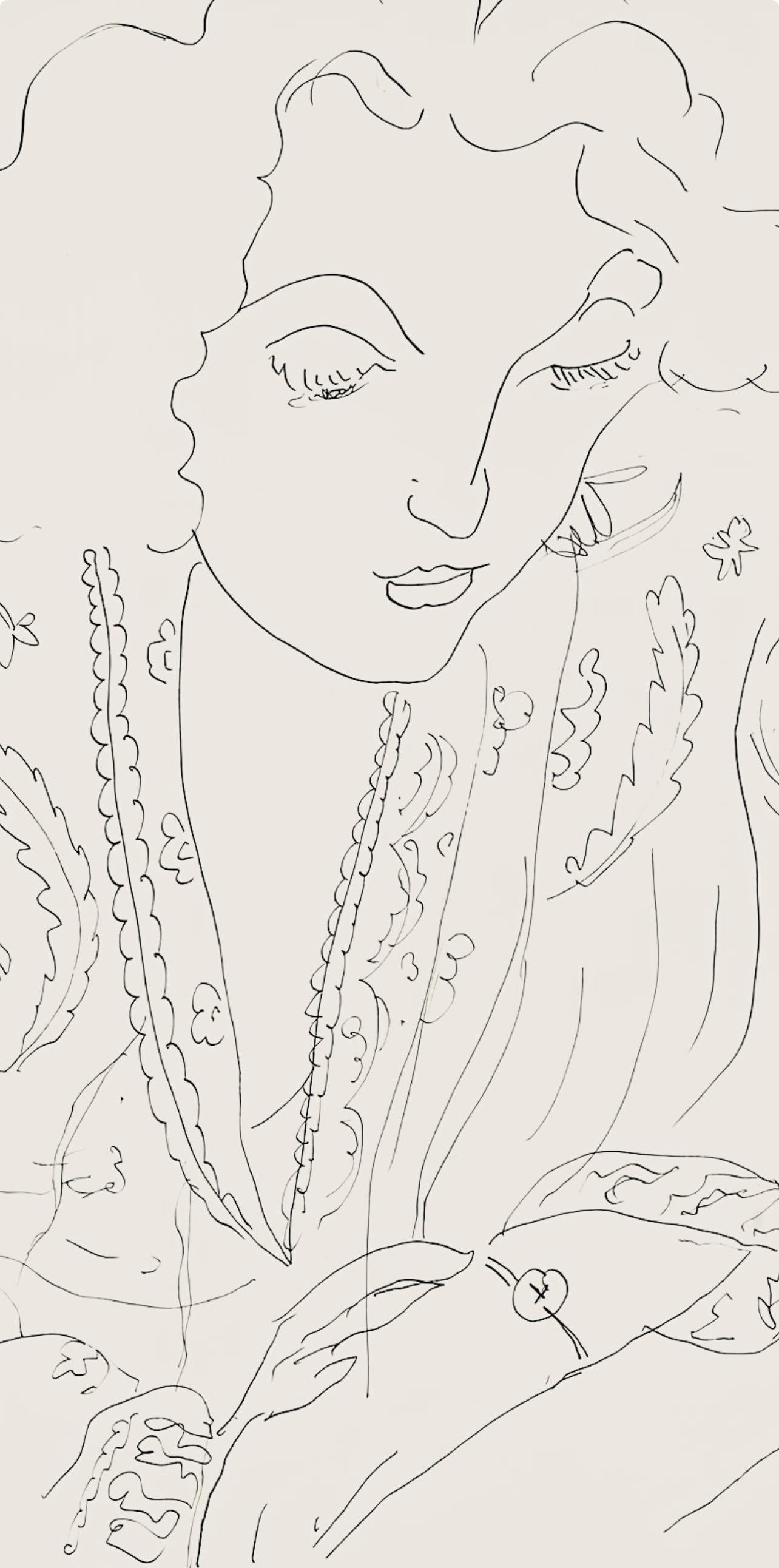Henri Matisse, Série I, var. 14 (Duthuit 9), Henri Matisse, Dessins, Thèmes et variations, Limited Edition Lithograph