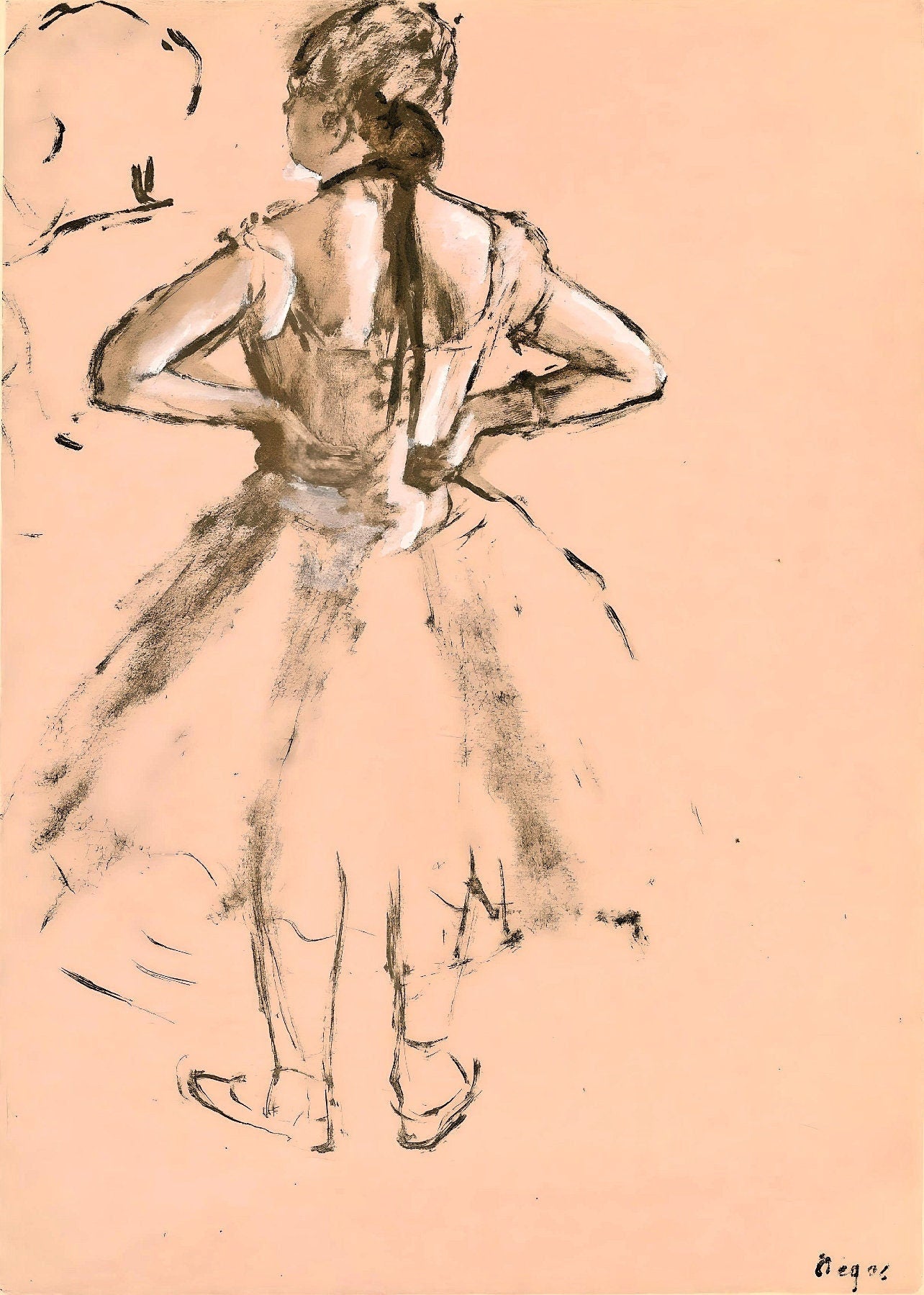 Edgar Degas, La Danseuse de dos, E. Degas Monotypes, Limited Edition Monotype
