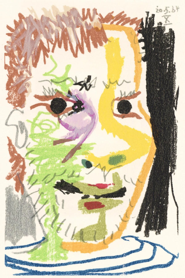 Pablo Picasso, Composition, Le Goût du Bonheur (Cramer 148; Bloch 2013), Limited Edition Mixed Media Lithograph