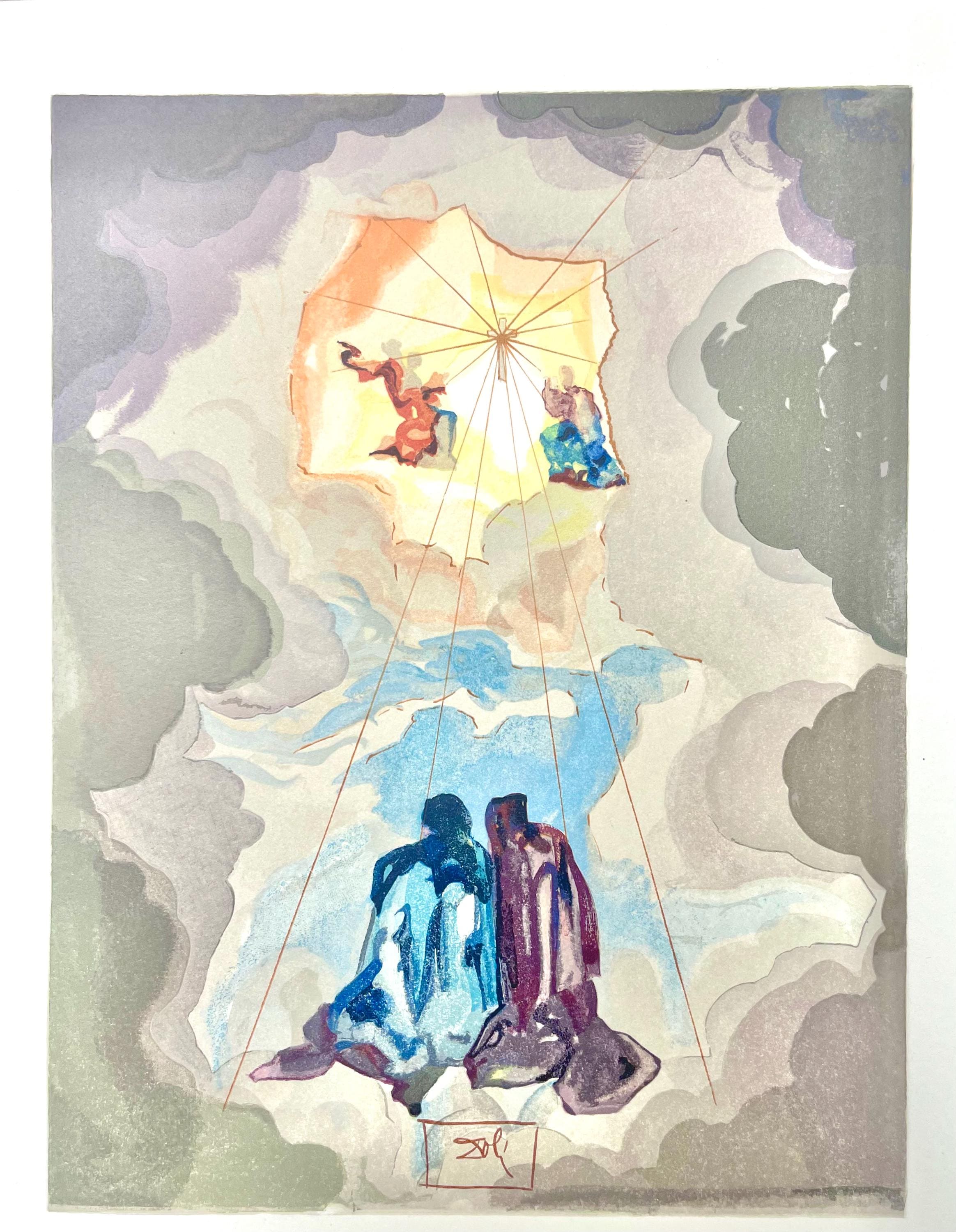 Salvador Dali, Paradies XIVI (Field 189-200; Michler/Löpsinger 1039-1138), Die Göttliche Komödie, Signed, Limited Edition Woodcut