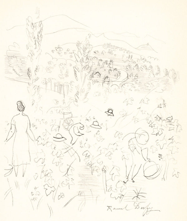 Raoul Dufy, Coteaux en Septembre, Vins, Fleurs et Flammes, Limited Edition Lithograph