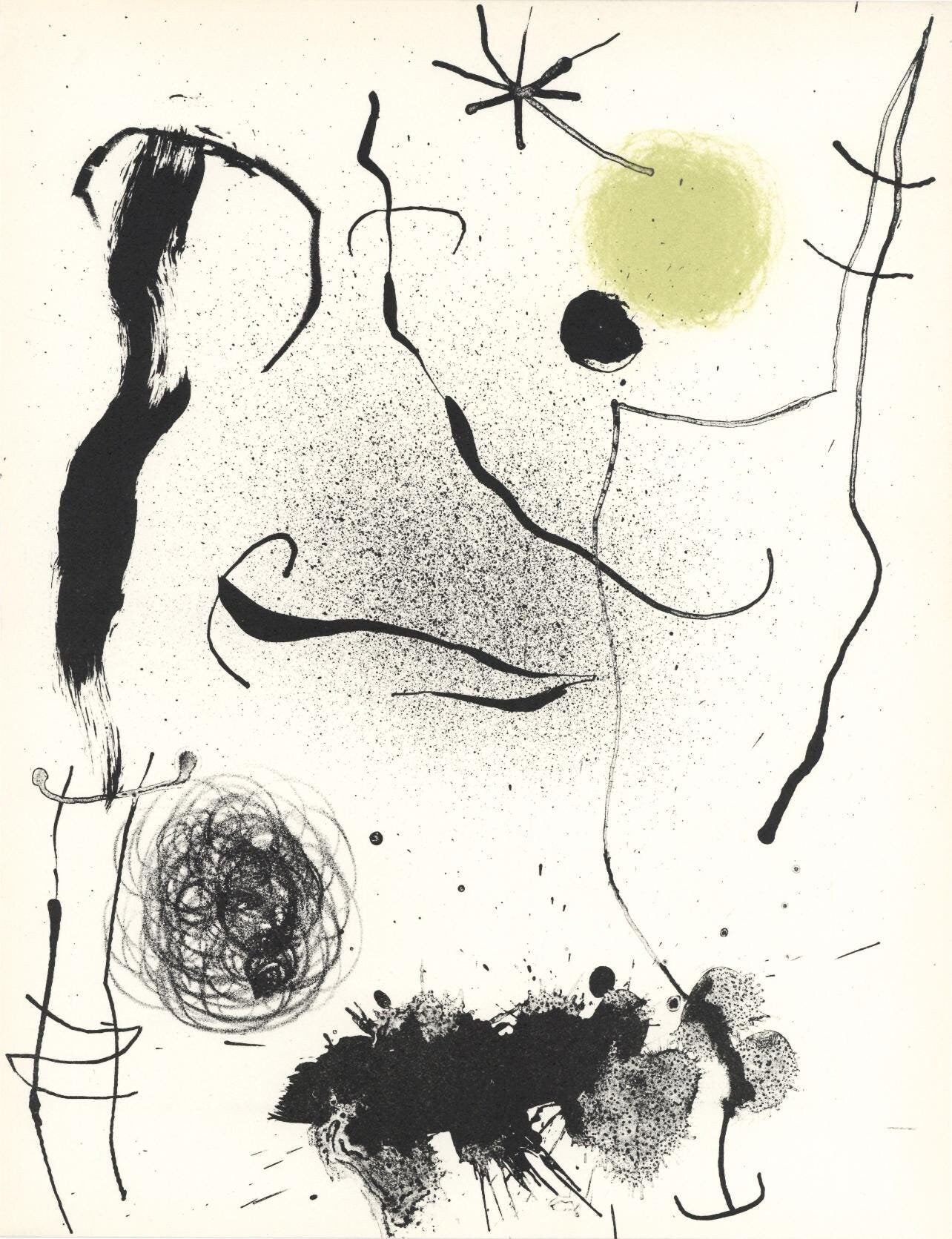 Joan Miró, Composition, XXe siècle, Limited Edition Lithograph