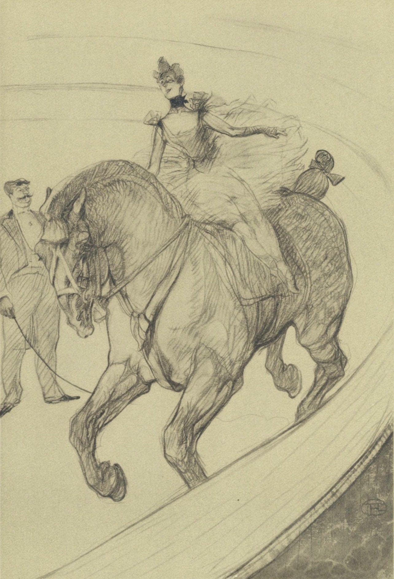Henri de Toulouse-Lautrec, Travail sans selle, The Circus by Toulouse-Lautrec, Limited Edition Lithograph