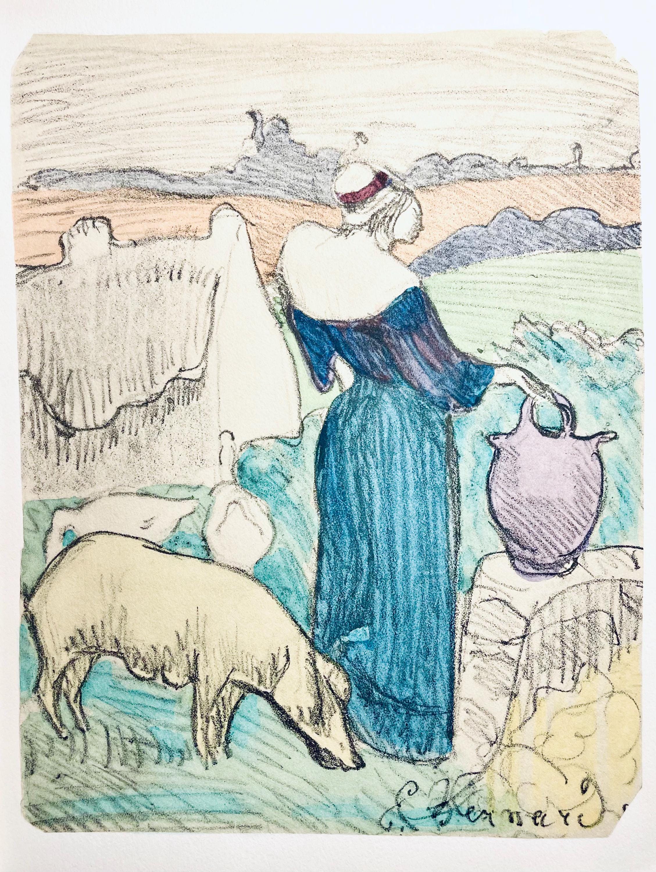 Émile Bernard, Composition, Éloge de Émile Bernard, Limited Edition Woodcut