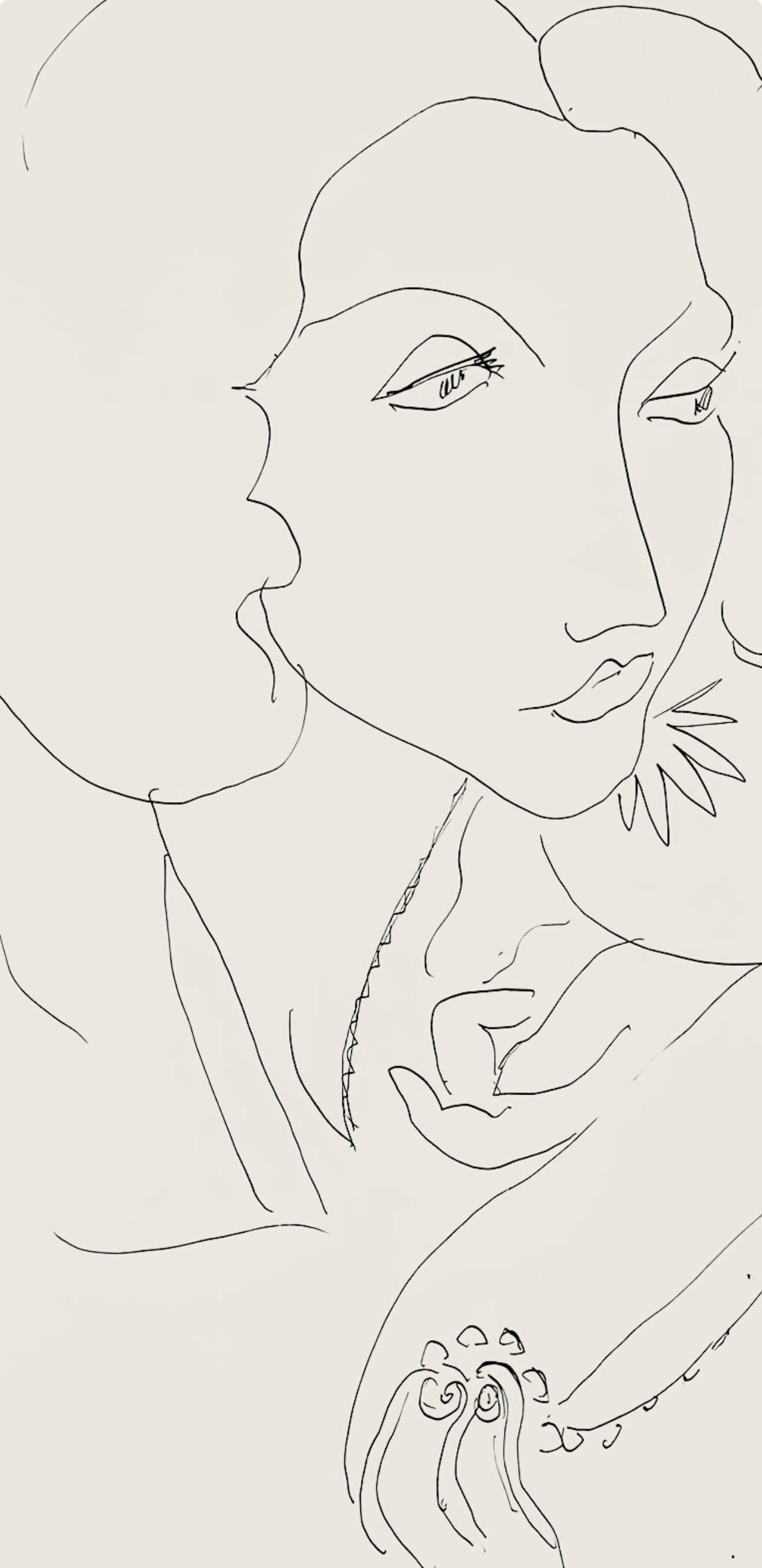 Henri Matisse, Série I, var. 15 (Duthuit 9), Henri Matisse, Dessins, Thèmes et variations, Limited Edition Lithograph
