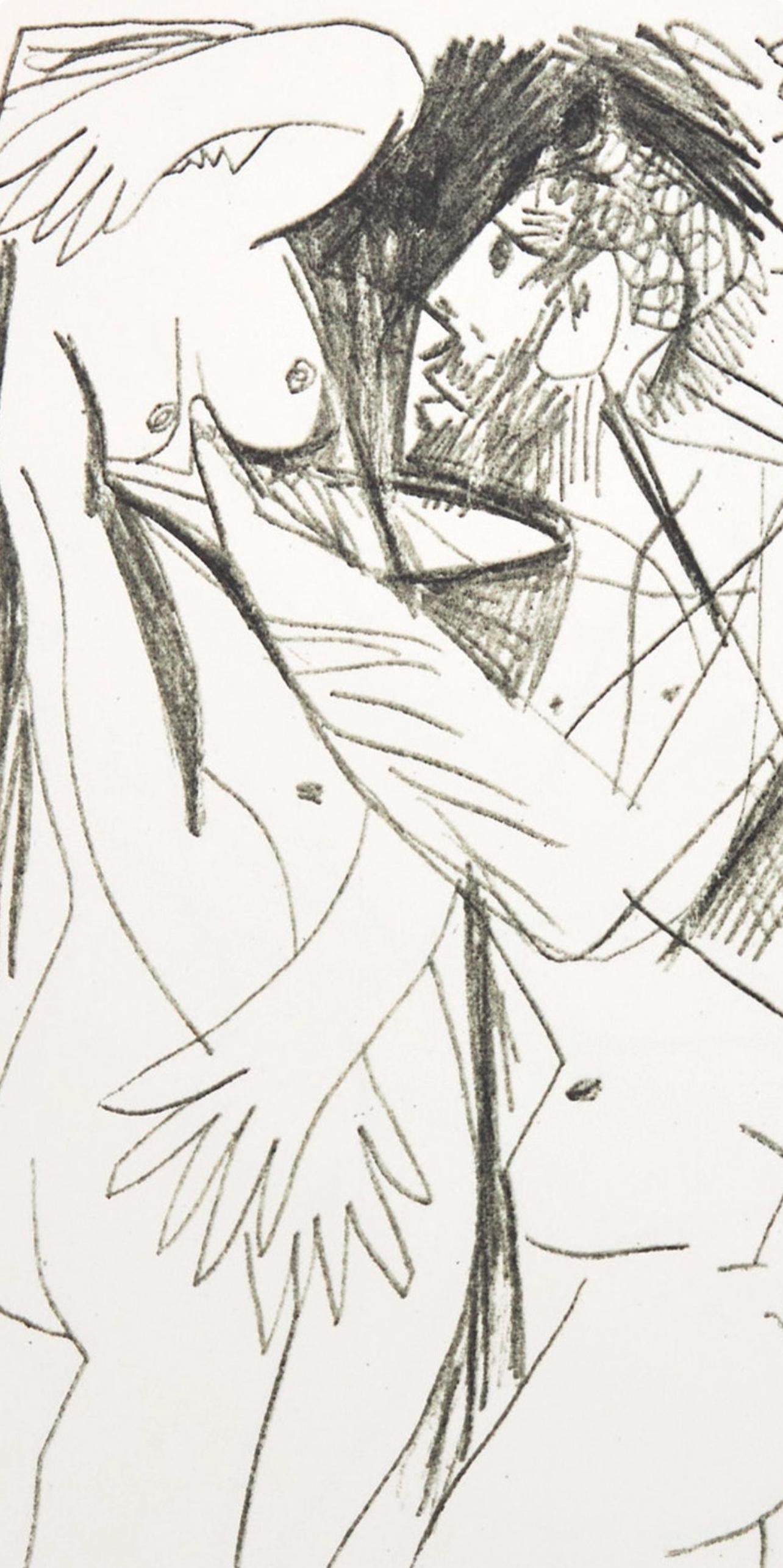 Pablo Picasso, Composition, Le Goût du Bonheur (Cramer 148; Bloch 2013), Limited Edition Mixed Media Lithograph