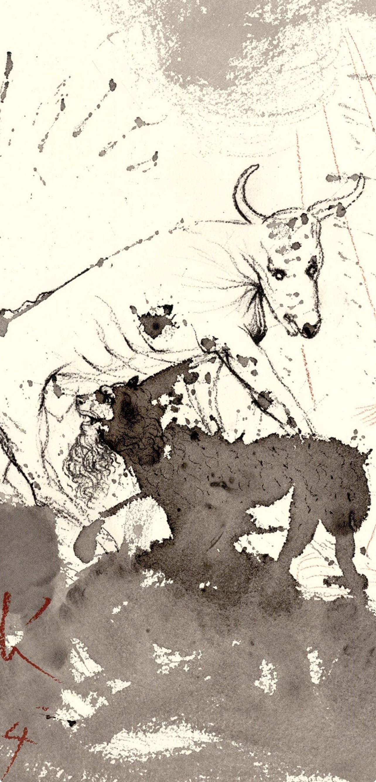 Salvador Dali, Composition (Michler/Löpsinger 1600; Field 69-3), Biblia Sacra, Limited Edition Lithograph