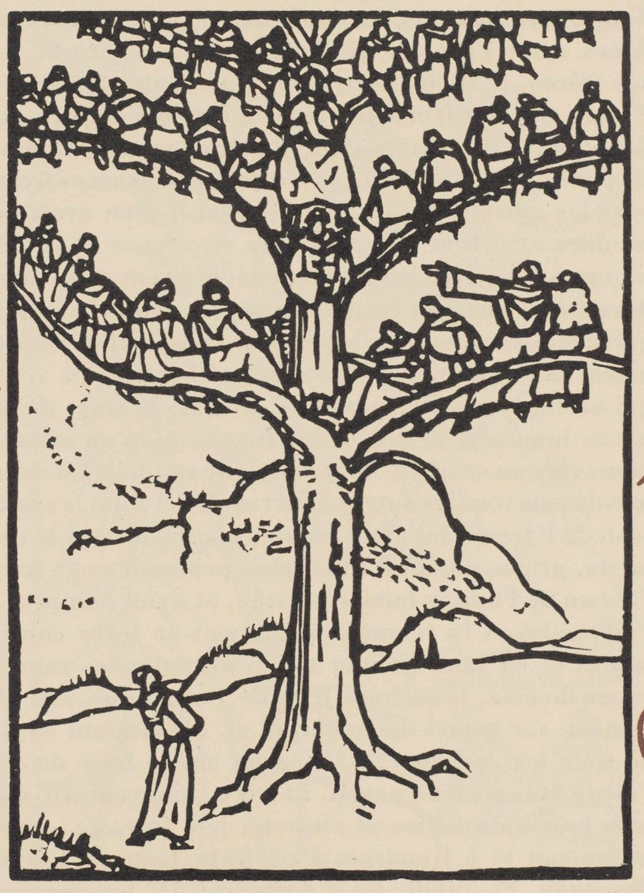 Émile Bernard, Composition (Morane, No. 100), Les Petites Fleurs de St. Françoise, Limited Edition Woodcut
