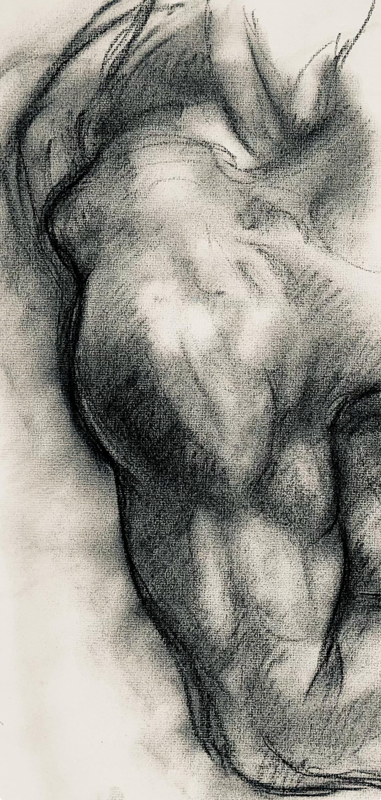 Ian Hornak, Renaissance Male Nude Figure Study, 1963, Original Drawing