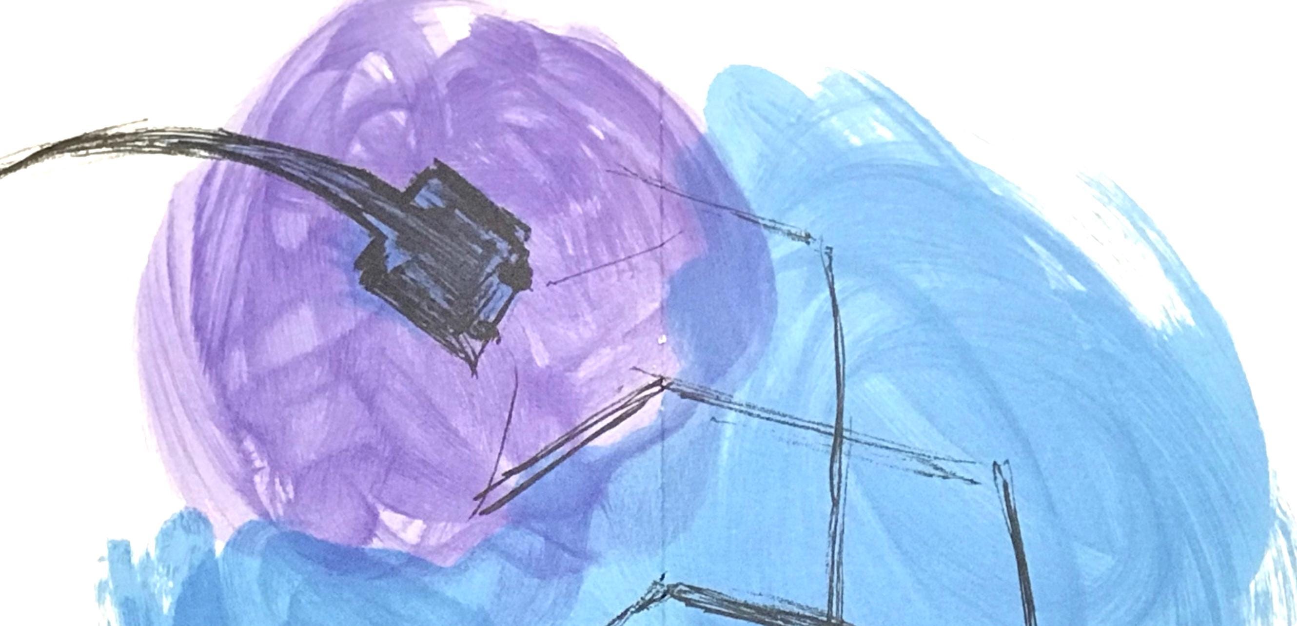 Vassilakis Takis (Τάκις), Composition, Hommage à Aimé et Marguerite Maeght, Derrière le miroir, Limited Edition Lithograph