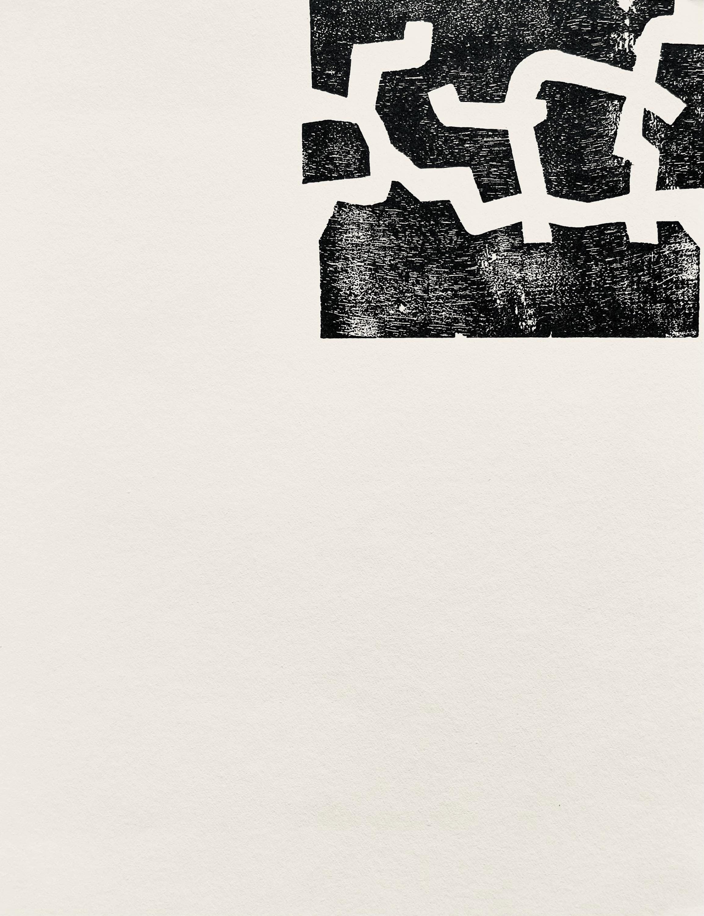 Eduardo Chillida, Composition, Derrière le miroir, Limited Edition Woodcut