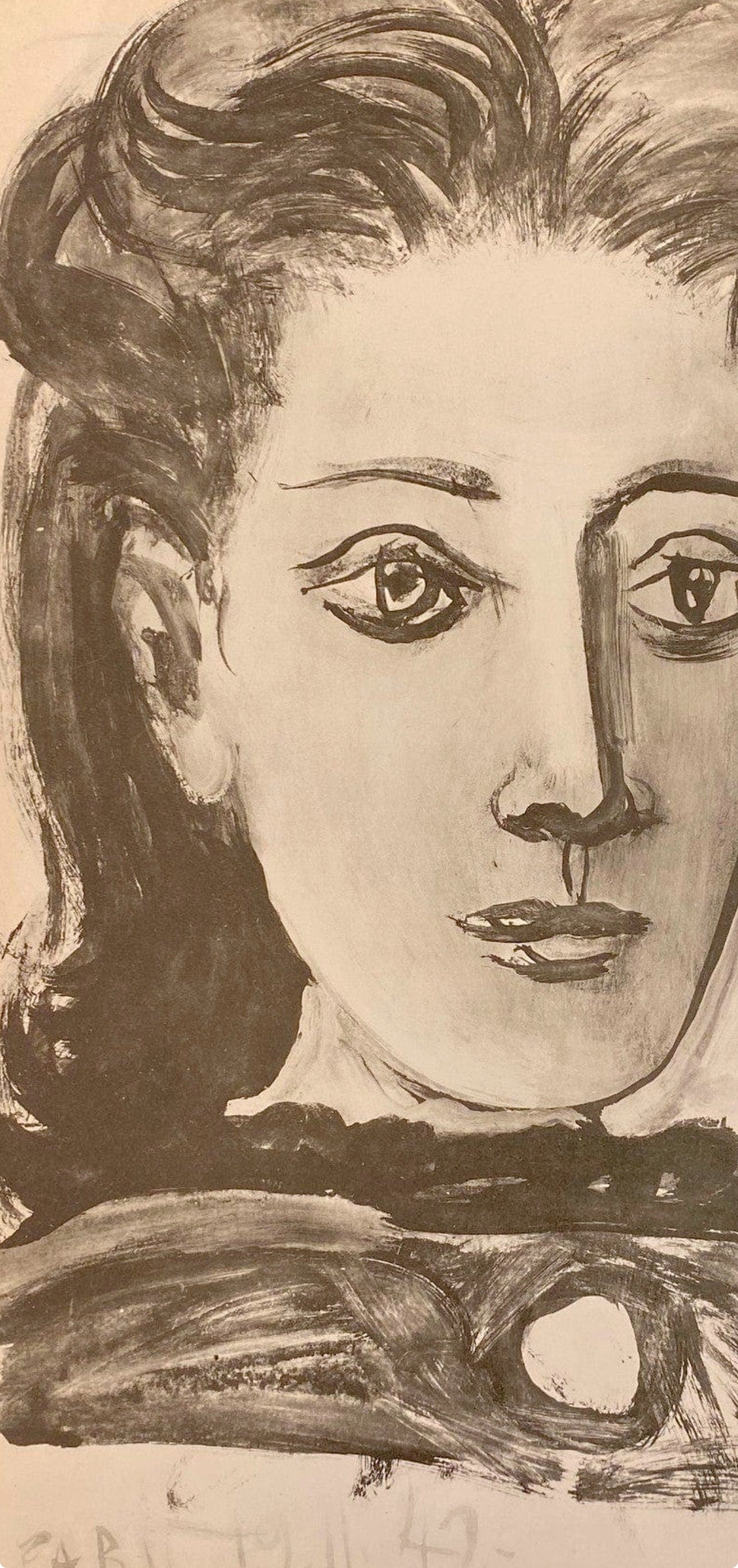 Pablo Picasso, Composition, Carnet de dessins de Picasso, Cahiers d’Art, Limited Edition Lithograph