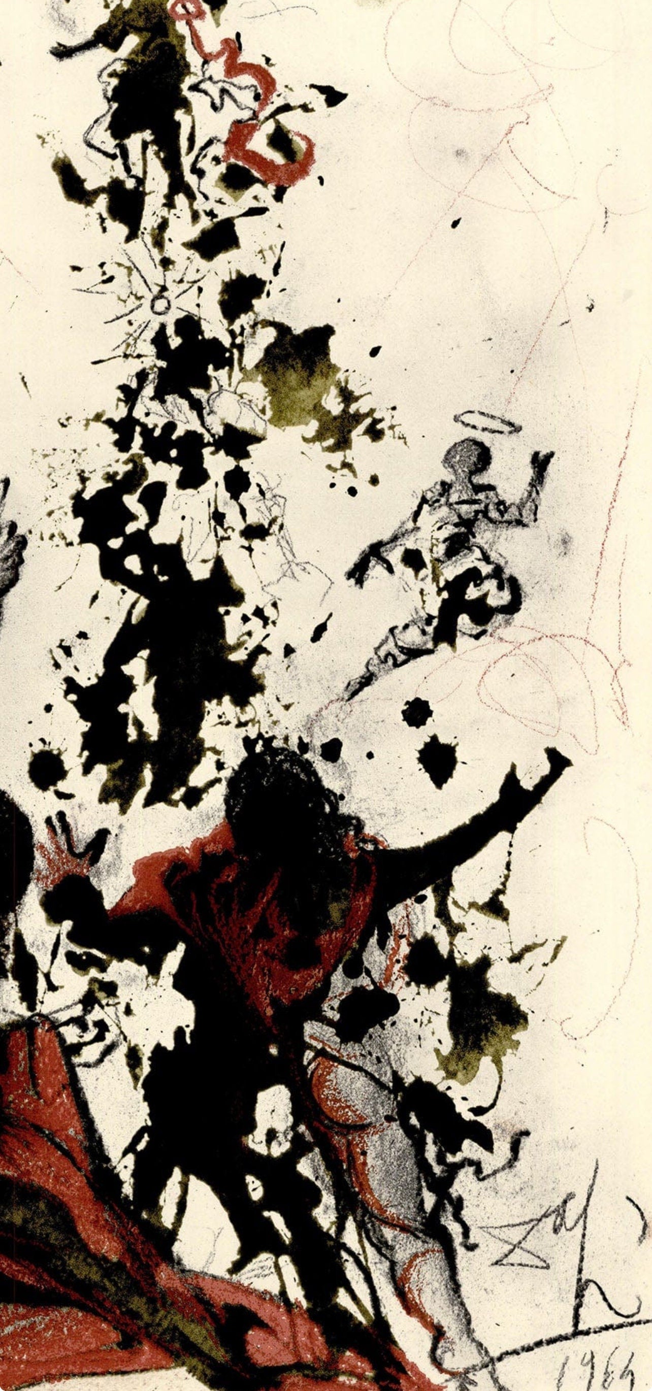 Salvador Dali, Composition (Michler/Löpsinger 1600; Field 69-3), Biblia Sacra, Limited Edition Lithograph