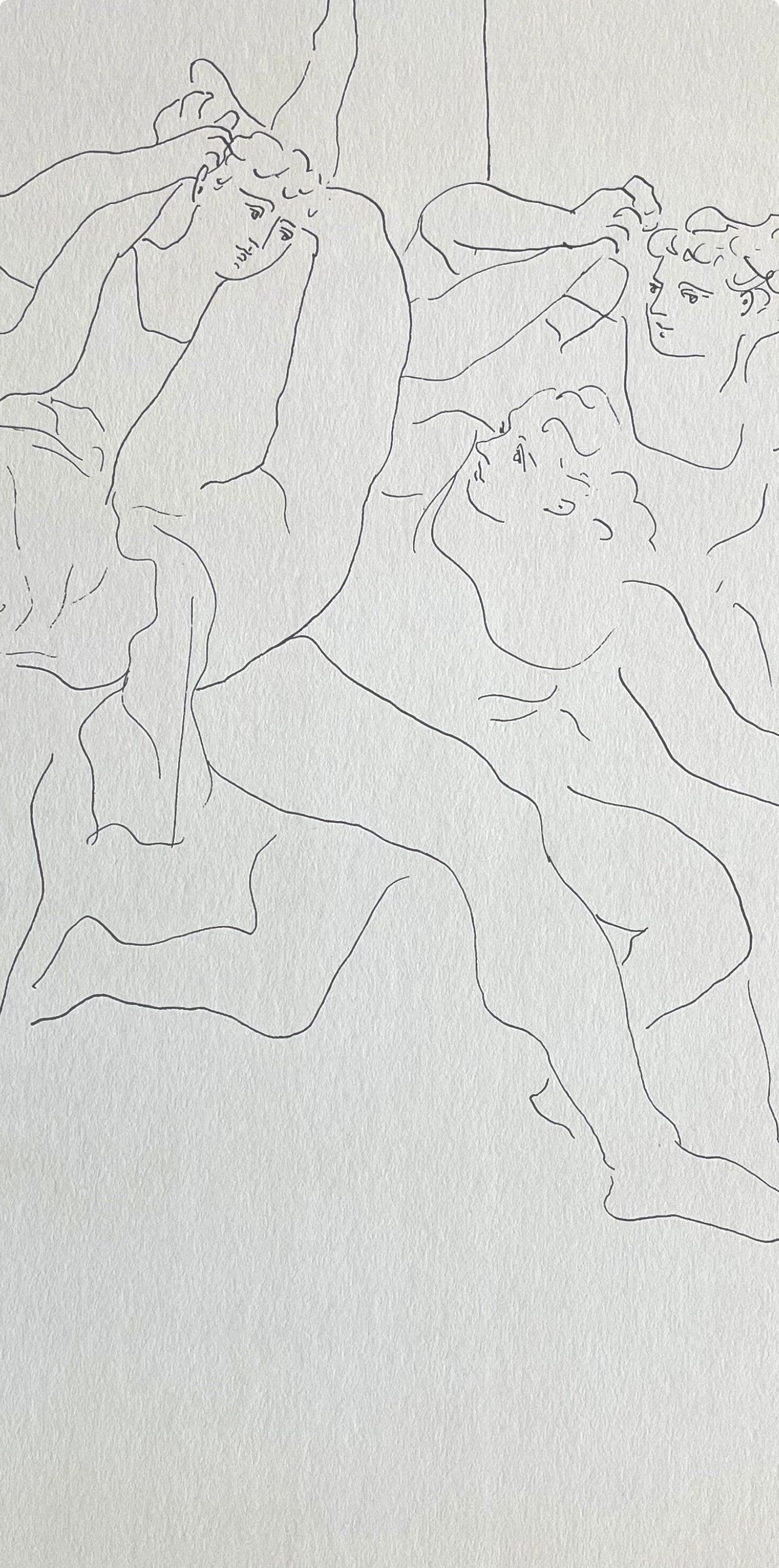 Pablo Picasso, Four Ballet Dancers (Orozco 95), Picasso: Fifteen Drawings, Limited Edition Lithograph