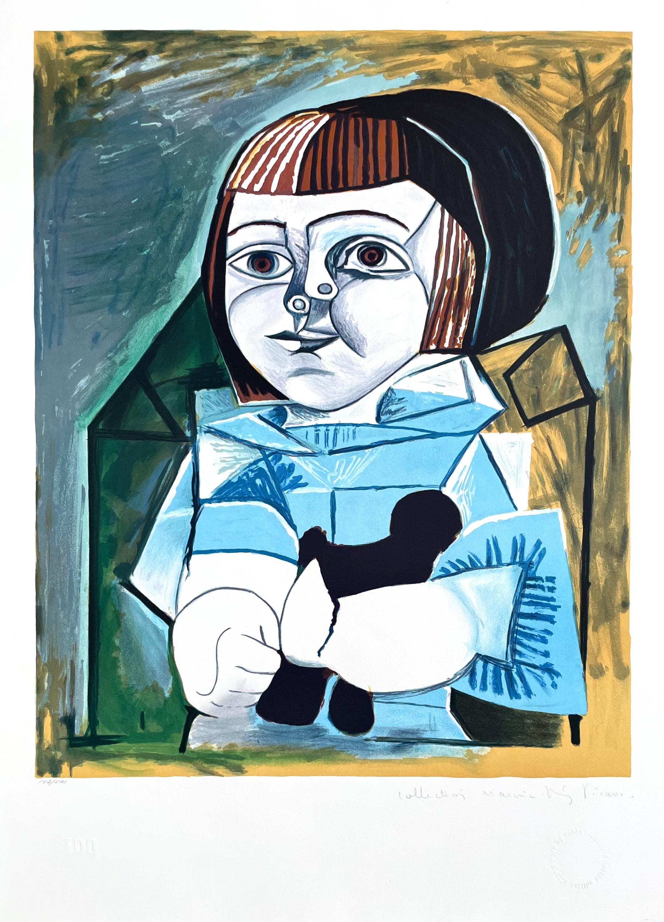 Pablo Picasso, Paloma en Bleu, Marina Picasso Collection, Official Limited Edition Lithograph