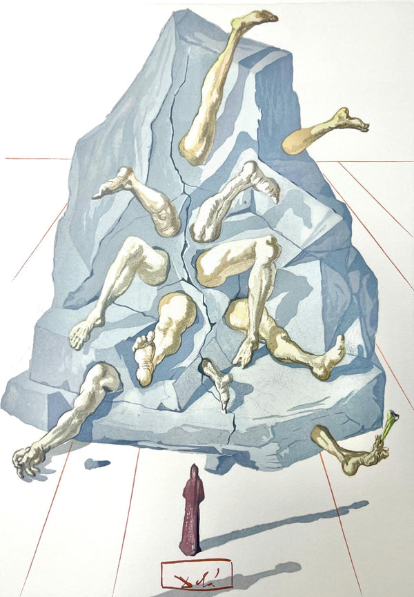 Salvador Dali, Hölle XXVI (Field 189-200; Michler/Löpsinger 1039-1138), Die Göttliche Komödie, Signed, Limited Edition Woodcut