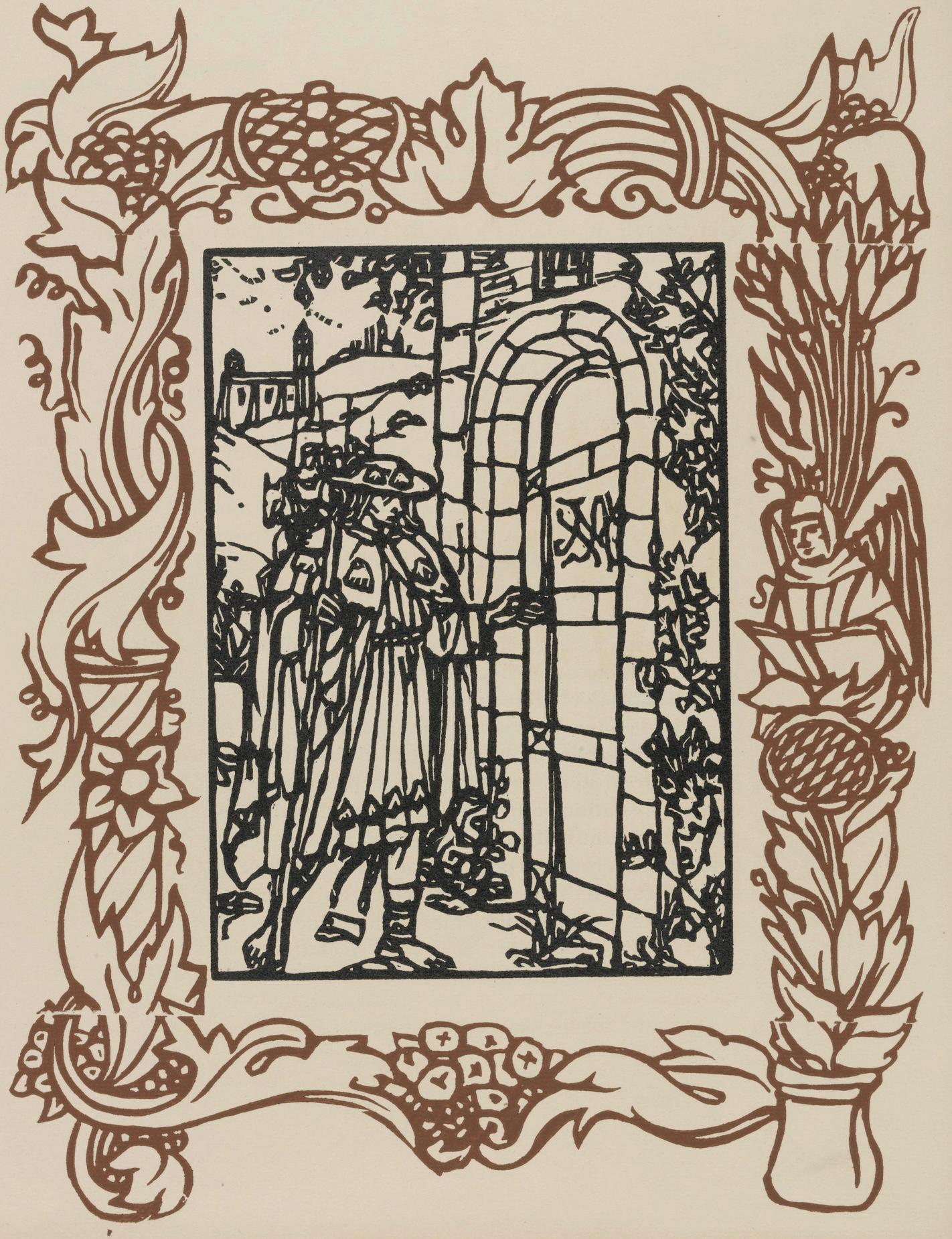Émile Bernard, Composition (Morane, No. 100), Les Petites Fleurs de St. Françoise, Limited Edition Woodcut