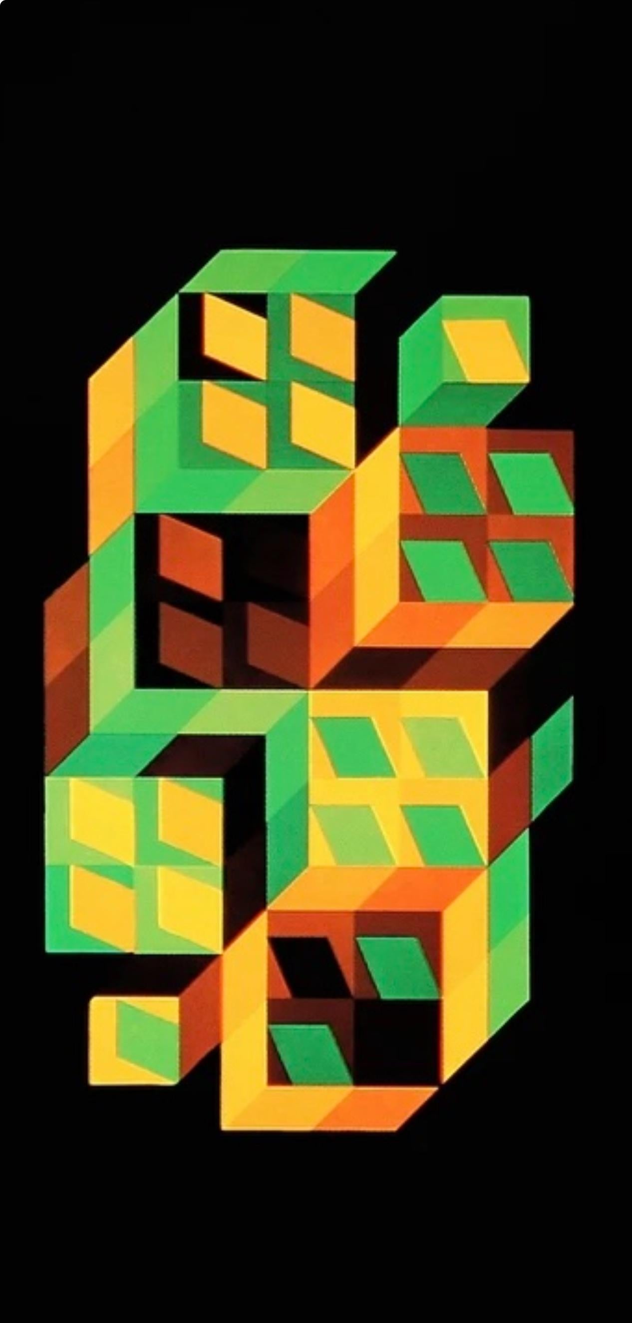 Victor Vasarely, Composition, Hommage à Hexagone, Limited Edition Héliogravure
