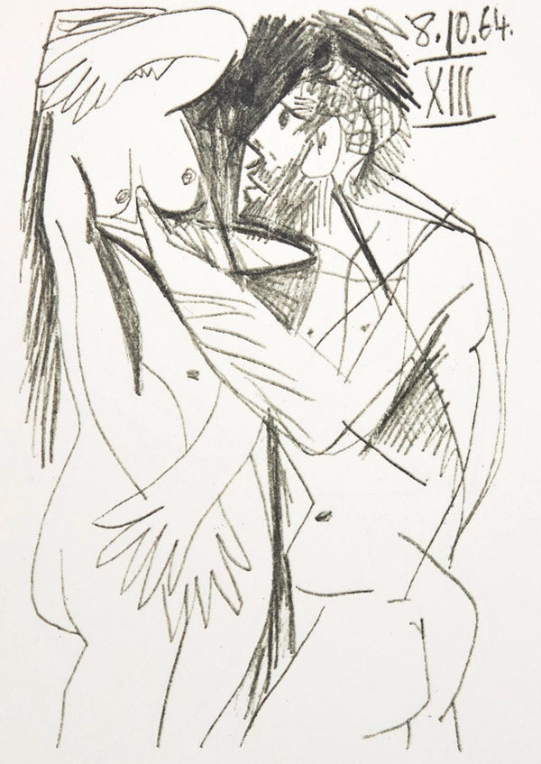 Pablo Picasso, Composition, Le Goût du Bonheur (Cramer 148; Bloch 2013), Limited Edition Mixed Media Lithograph