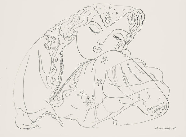 Henri Matisse, Série I, var. 8 (Duthuit 9), Henri Matisse, Dessins, Thèmes et variations, Limited Edition Lithograph