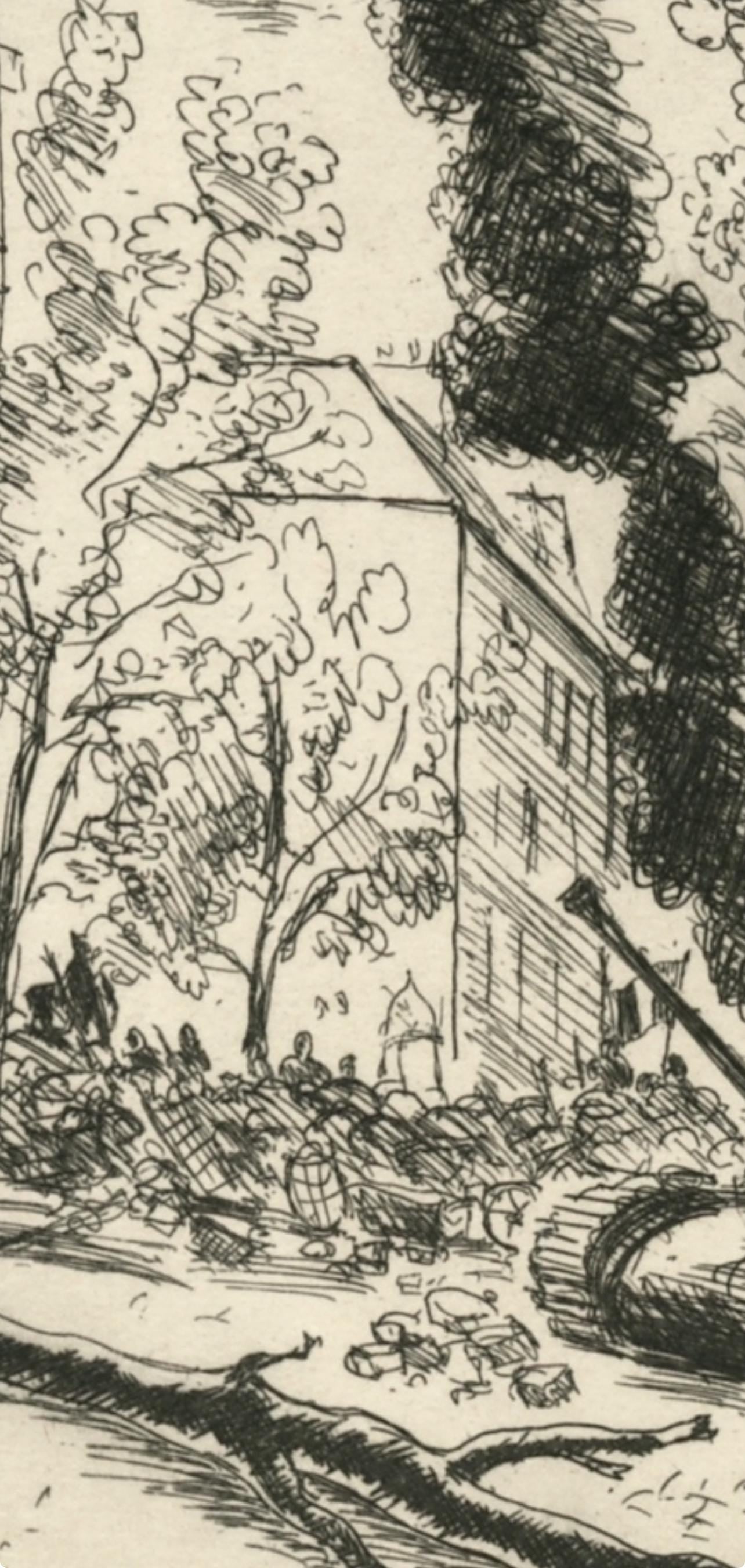 André Dignimont, Composition, Jours de gloire, Histoire de la libération de Paris, Limited Edition Etching