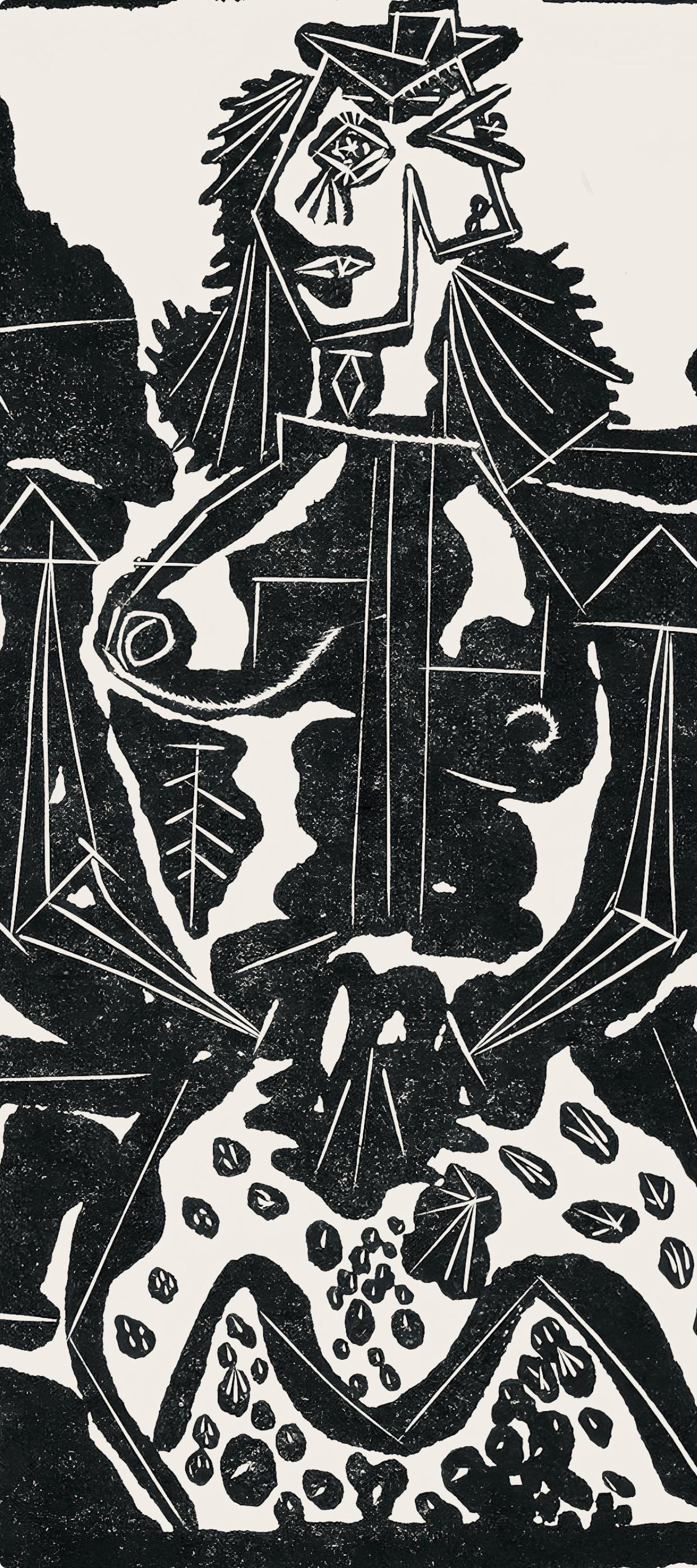 Pablo Picasso, Composition (Cramer 36; Bloch 360; Horodisch A6), Non Vouloir, Limited Edition Zincograph