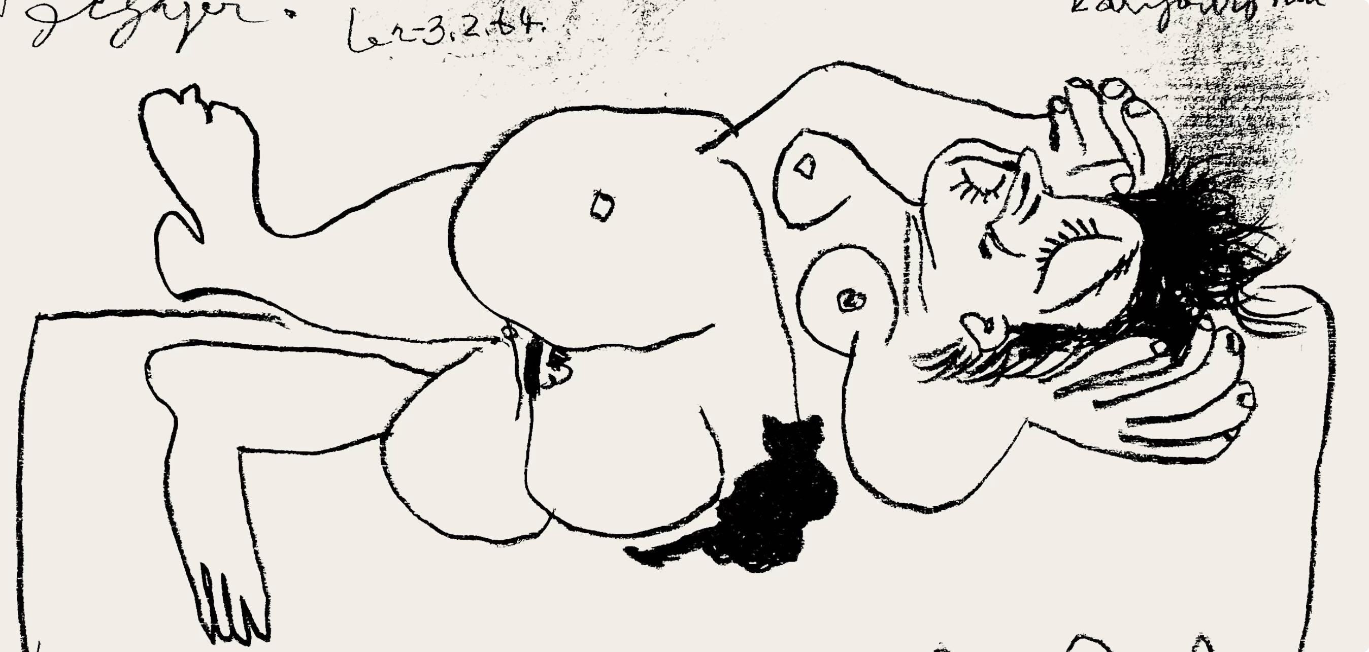 Pablo Picasso, Composition (Bloch 1847; Cramer 87), l’Hommage à Georges Braque, Derrière le miroir, Limited Edition Lithograph