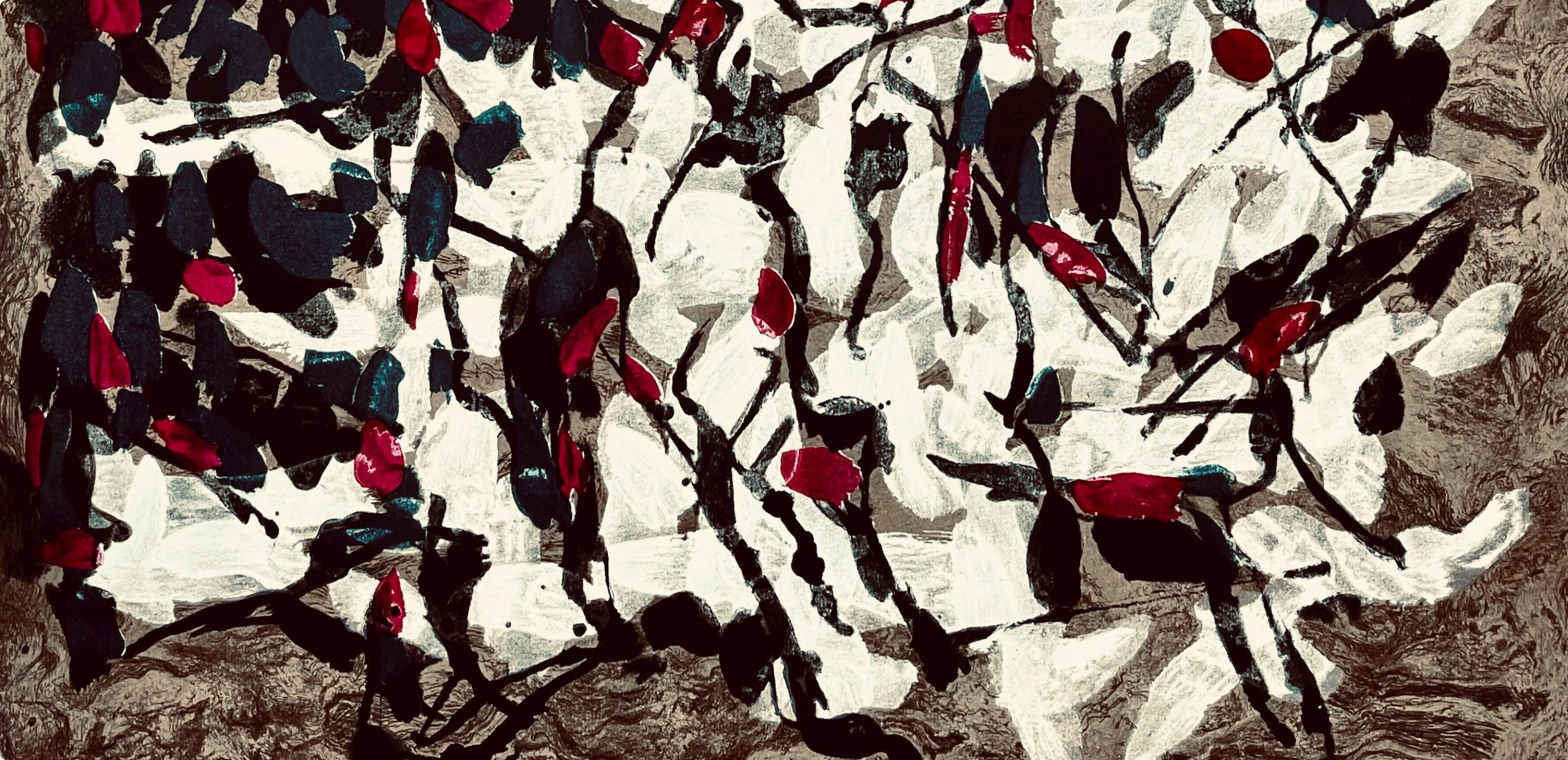 Jean-Paul Riopelle, Composition, Derrière le miroir, Limited Edition Lithograph