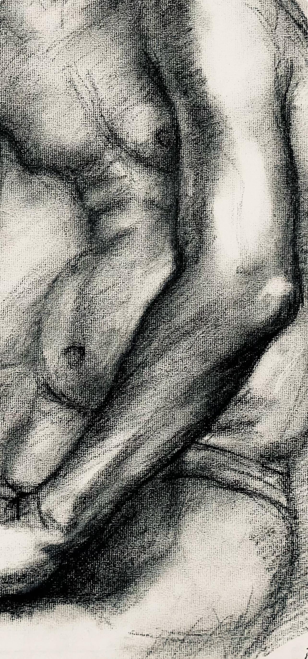 Ian Hornak, Renaissance Male Nude Figure Study, 1963, Original Drawing