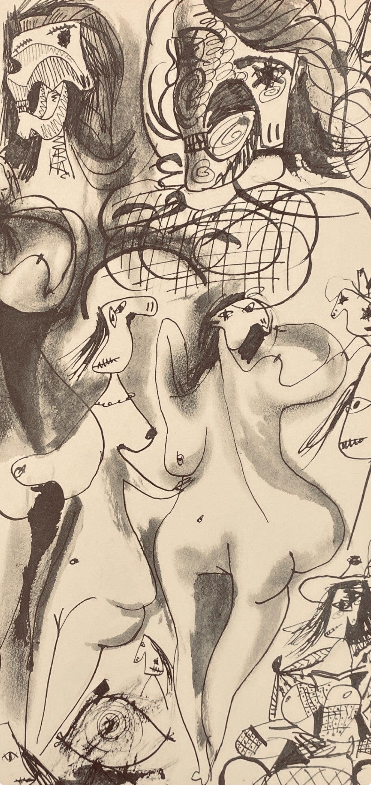 Pablo Picasso, Composition, Carnet de dessins de Picasso, Cahiers d’Art, Limited Edition Lithograph