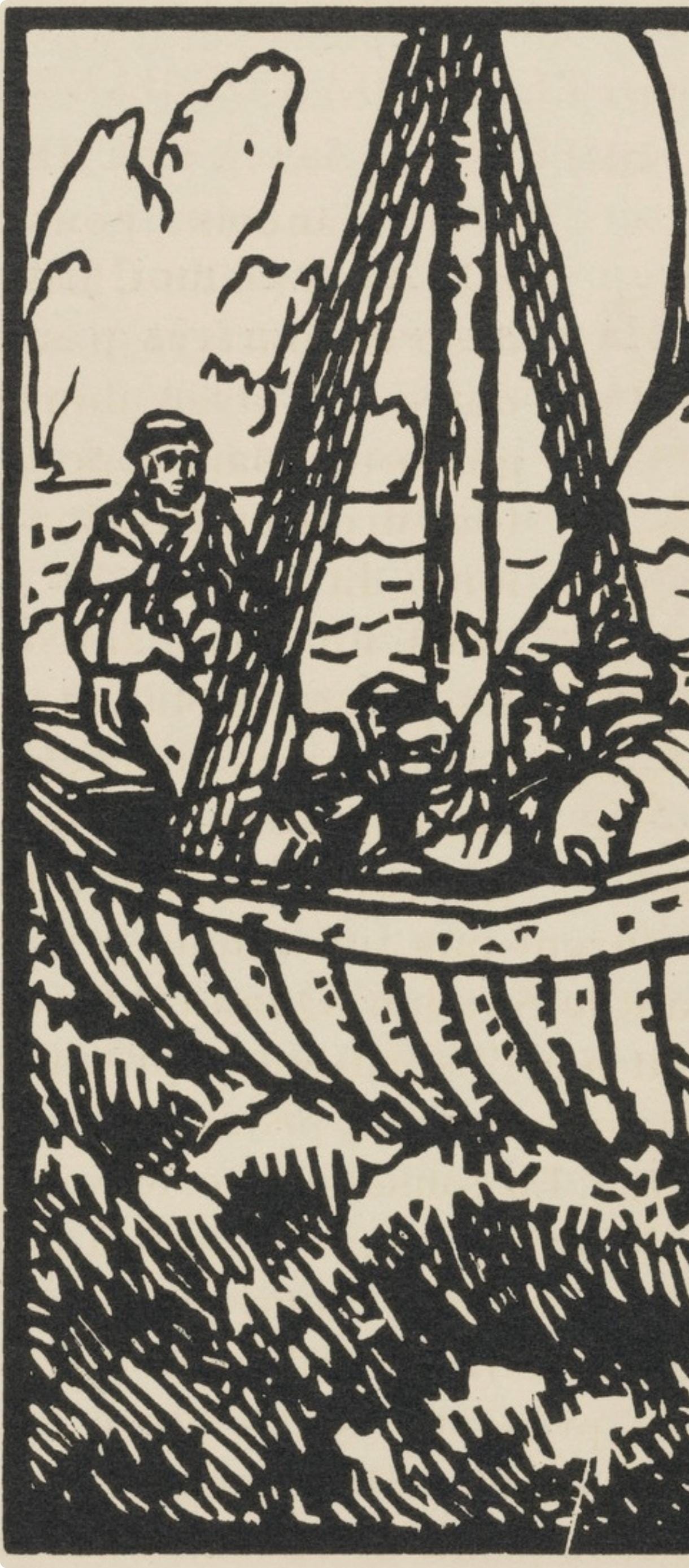 Émile Bernard, Composition (Morane, No. 100), Les Petites Fleurs de St. Françoise, Limited Edition Woodcut